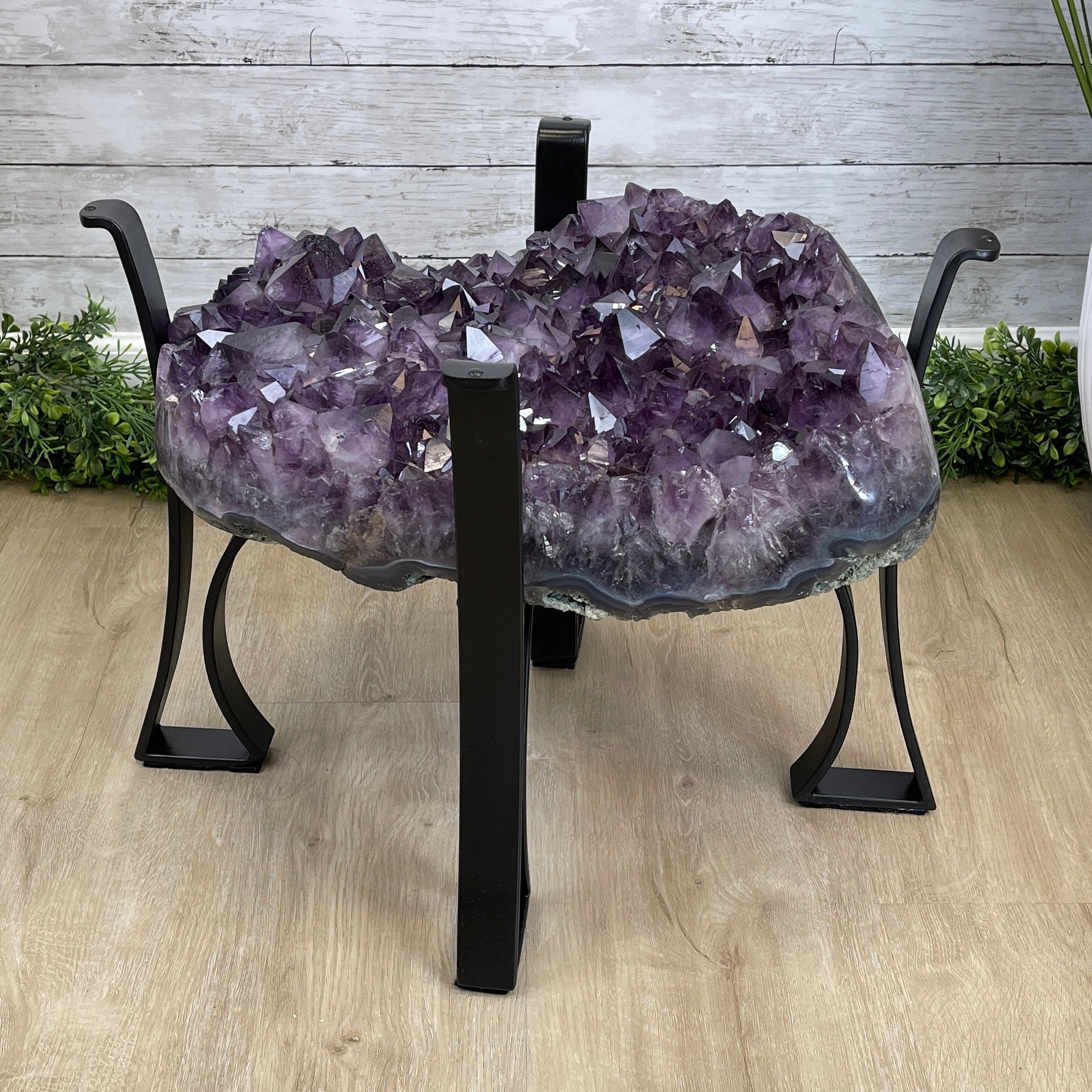 Extra Quality Brazilian Amethyst Coffee Table, 102.1 lbs & 16" tall #1385-0076 by Brazil Gems - Brazil GemsBrazil GemsExtra Quality Brazilian Amethyst Coffee Table, 102.1 lbs & 16" tall #1385-0076 by Brazil GemsTables: Coffee1385-0076