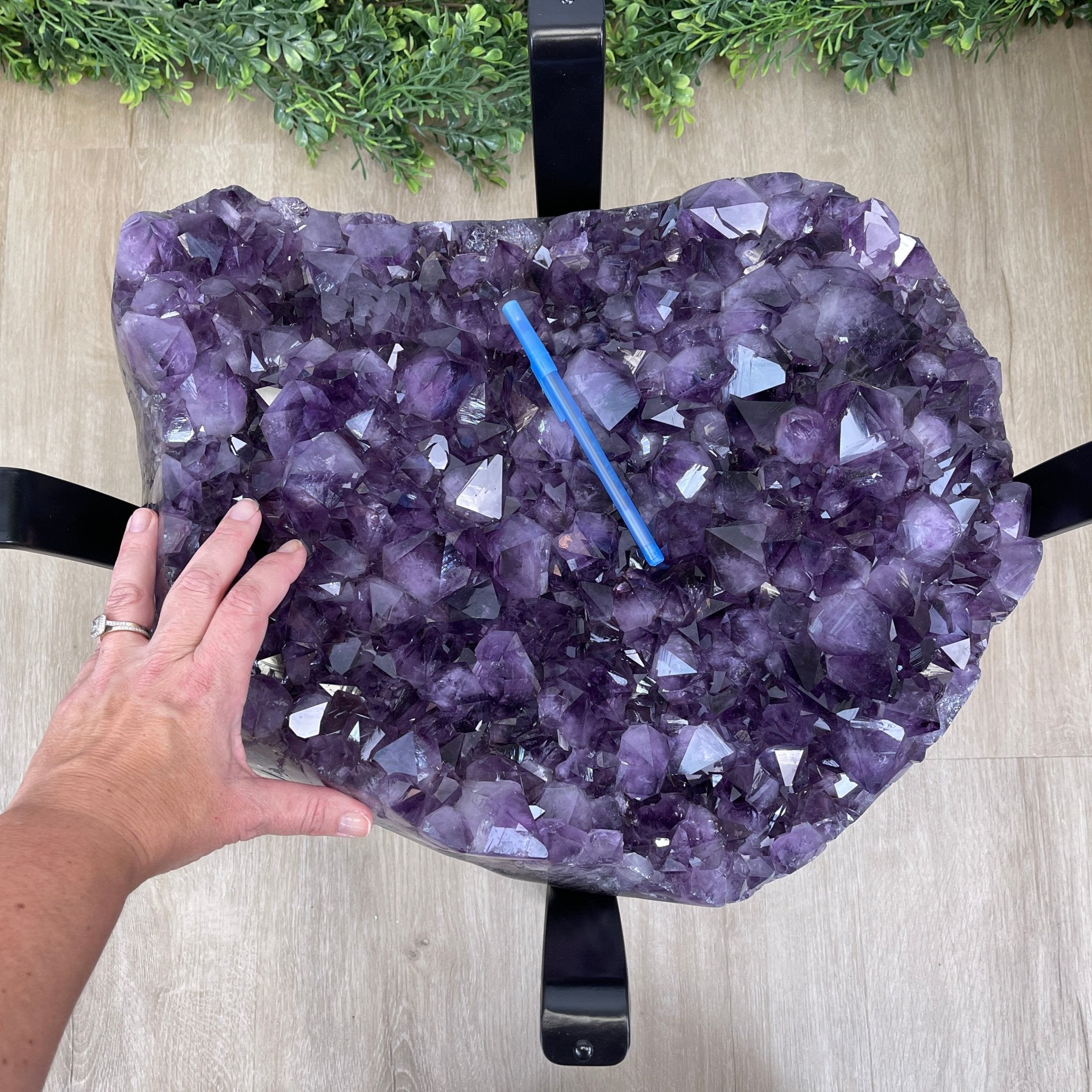 Extra Quality Brazilian Amethyst Coffee Table, 102.1 lbs & 16" tall #1385-0076 by Brazil Gems - Brazil GemsBrazil GemsExtra Quality Brazilian Amethyst Coffee Table, 102.1 lbs & 16" tall #1385-0076 by Brazil GemsTables: Coffee1385-0076