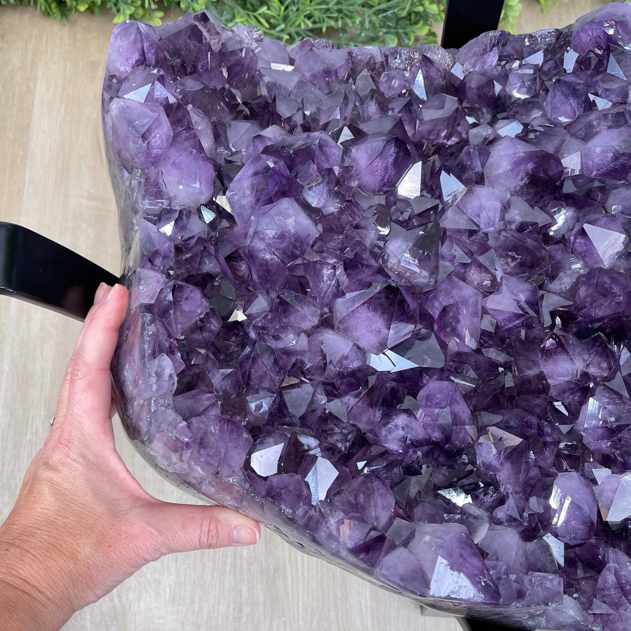 Extra Quality Brazilian Amethyst Coffee Table, 102.1 lbs & 16" tall #1385-0076 by Brazil Gems - Brazil GemsBrazil GemsExtra Quality Brazilian Amethyst Coffee Table, 102.1 lbs & 16" tall #1385-0076 by Brazil GemsTables: Coffee1385-0076