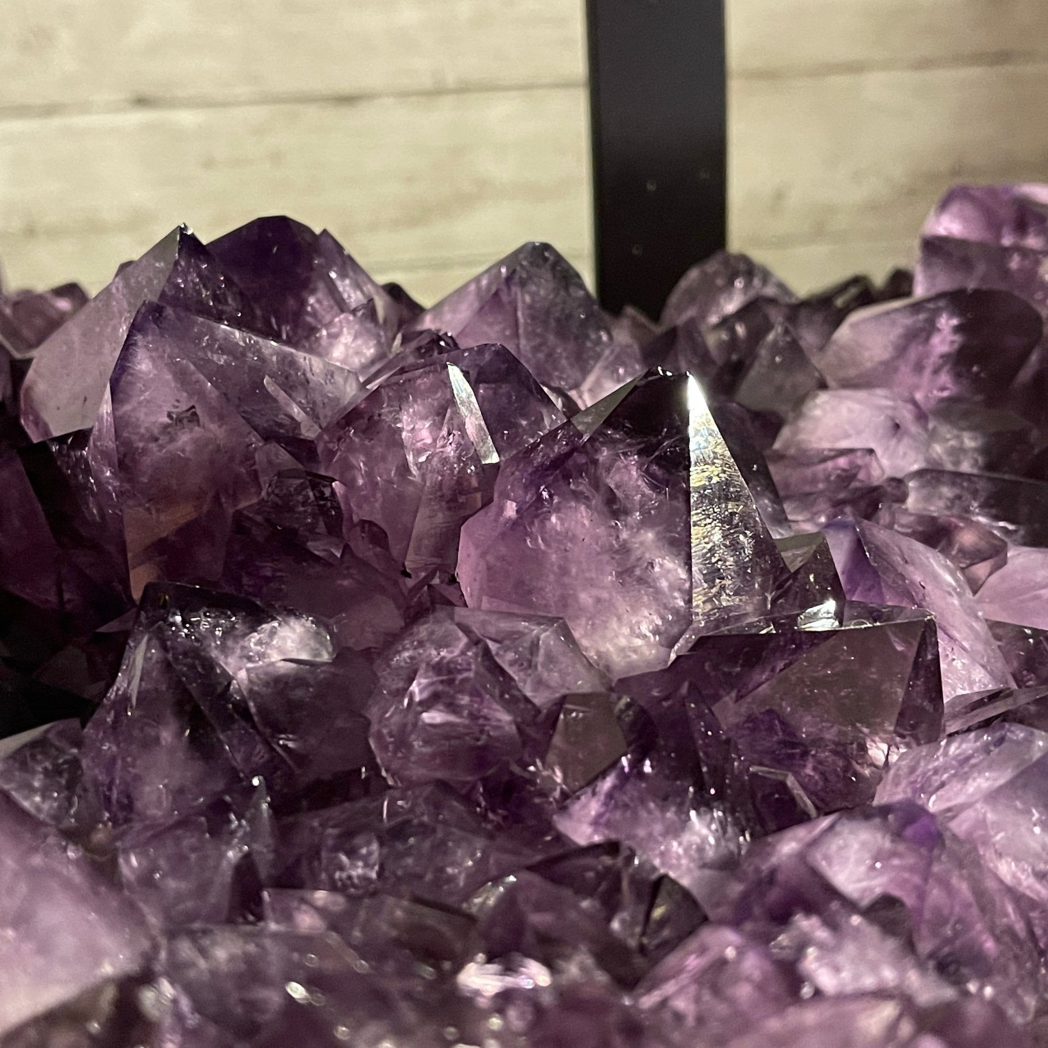 Extra Quality Brazilian Amethyst Coffee Table, 102.1 lbs & 16" tall #1385-0076 by Brazil Gems - Brazil GemsBrazil GemsExtra Quality Brazilian Amethyst Coffee Table, 102.1 lbs & 16" tall #1385-0076 by Brazil GemsTables: Coffee1385-0076