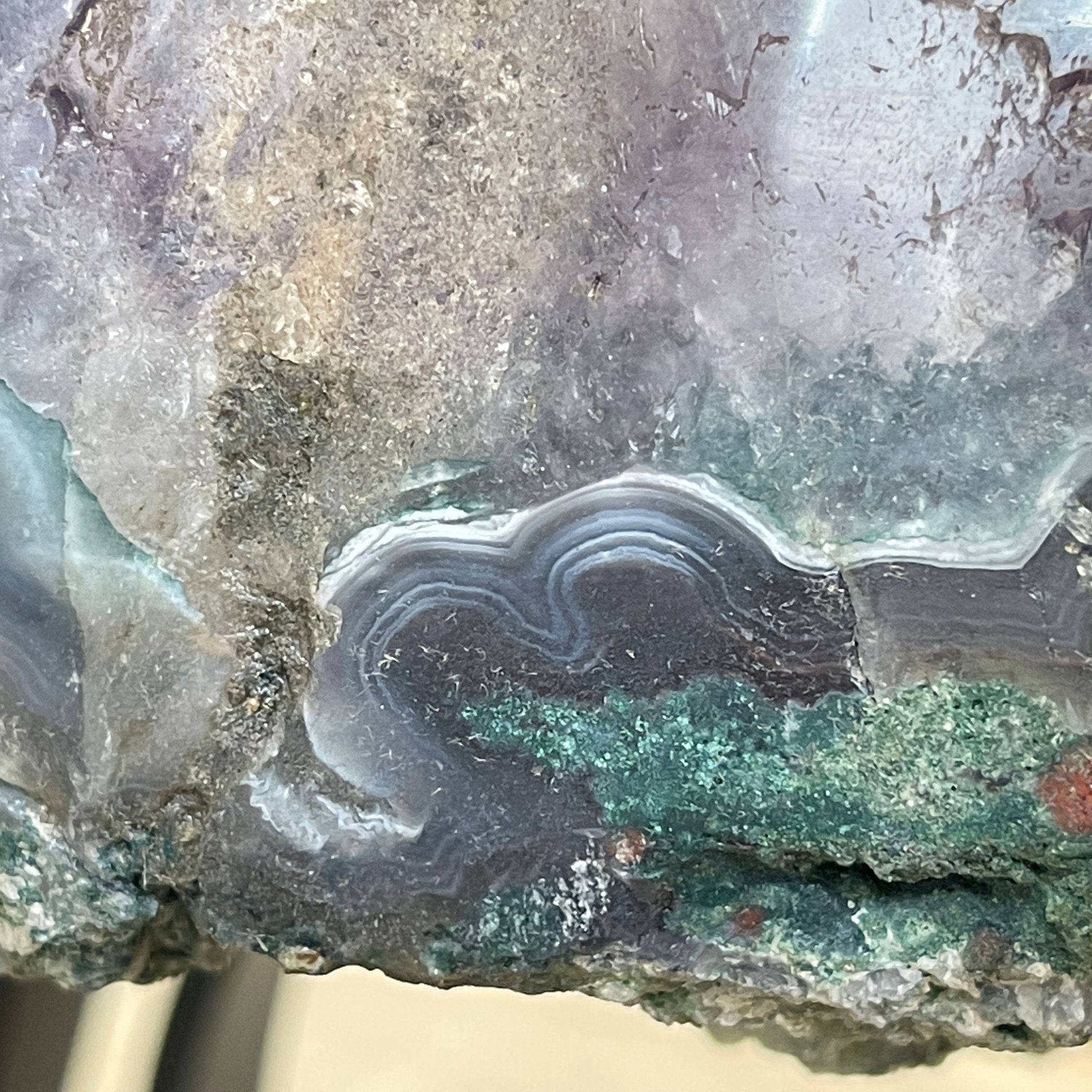 Extra Quality Brazilian Amethyst Coffee Table, 102.1 lbs & 16" tall #1385-0076 by Brazil Gems - Brazil GemsBrazil GemsExtra Quality Brazilian Amethyst Coffee Table, 102.1 lbs & 16" tall #1385-0076 by Brazil GemsTables: Coffee1385-0076