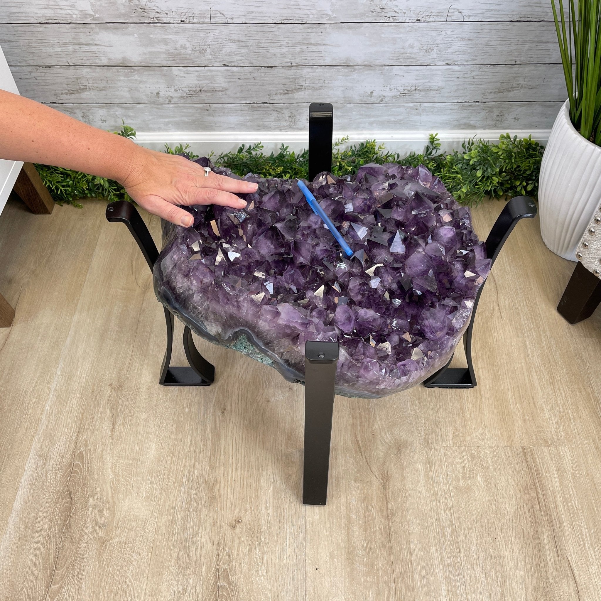 Extra Quality Brazilian Amethyst Coffee Table, 102.1 lbs & 16" tall #1385-0076 by Brazil Gems - Brazil GemsBrazil GemsExtra Quality Brazilian Amethyst Coffee Table, 102.1 lbs & 16" tall #1385-0076 by Brazil GemsTables: Coffee1385-0076