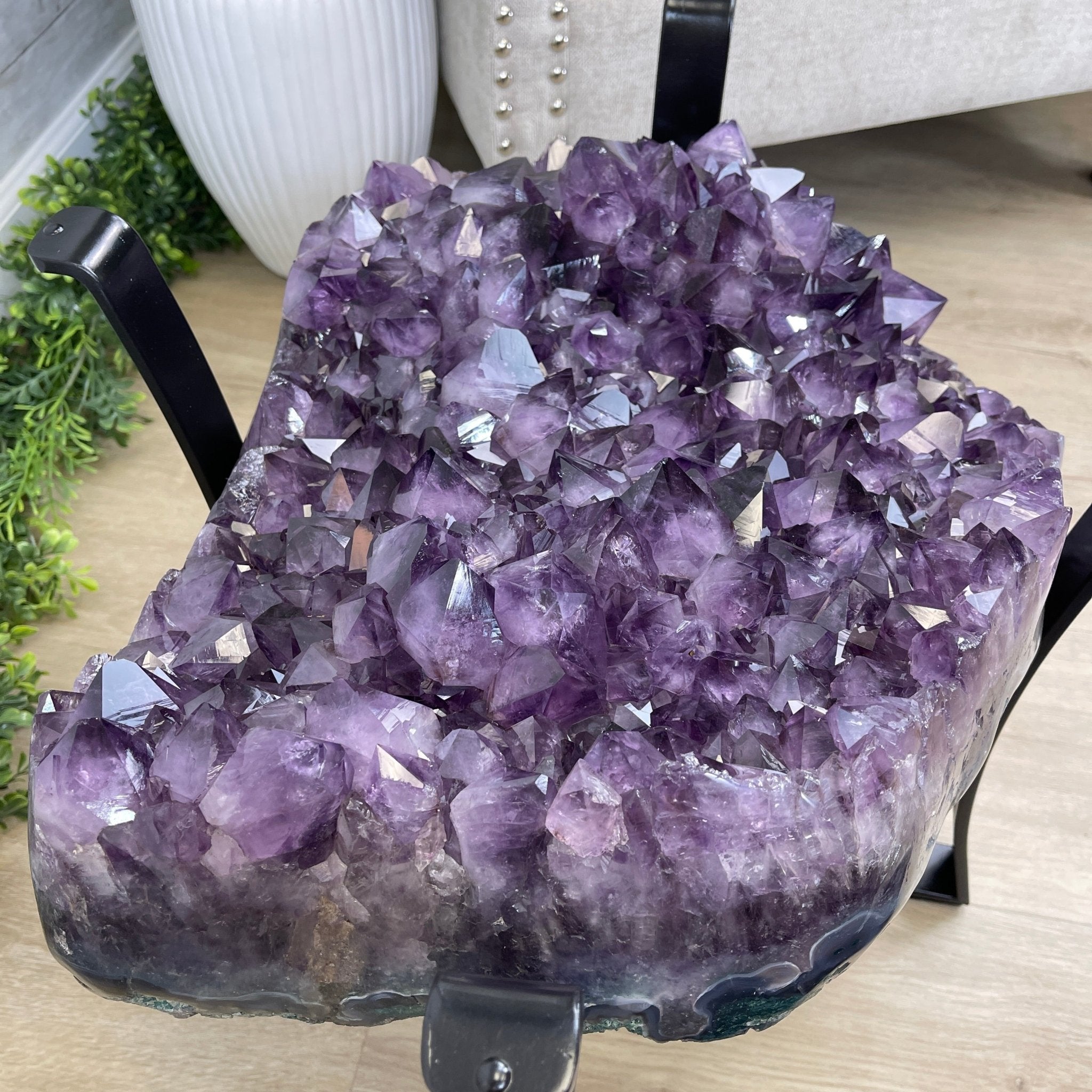Extra Quality Brazilian Amethyst Coffee Table, 102.1 lbs & 16" tall #1385-0076 by Brazil Gems - Brazil GemsBrazil GemsExtra Quality Brazilian Amethyst Coffee Table, 102.1 lbs & 16" tall #1385-0076 by Brazil GemsTables: Coffee1385-0076
