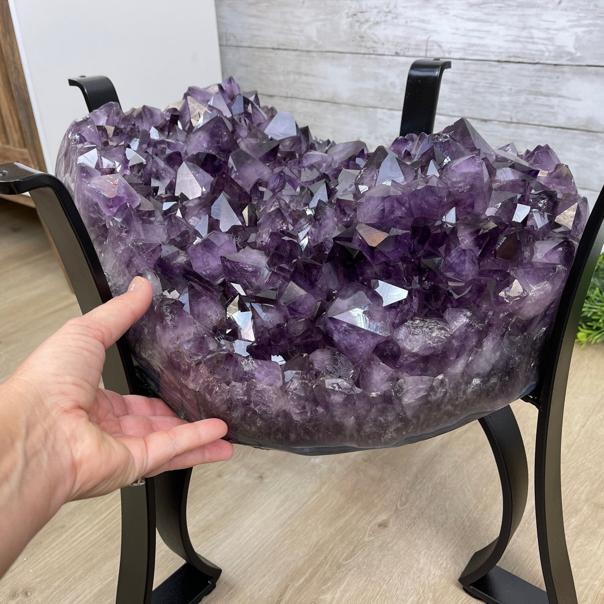 Extra Quality Brazilian Amethyst Coffee Table, 102.1 lbs & 16" tall #1385-0076 by Brazil Gems - Brazil GemsBrazil GemsExtra Quality Brazilian Amethyst Coffee Table, 102.1 lbs & 16" tall #1385-0076 by Brazil GemsTables: Coffee1385-0076