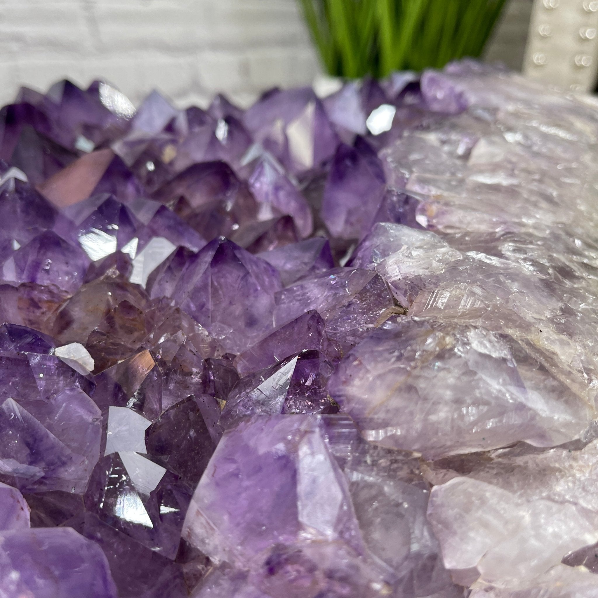 Extra Quality Brazilian Amethyst Coffee Table, 103.6 lbs & 16" tall #1385-0048 by Brazil Gems - Brazil GemsBrazil GemsExtra Quality Brazilian Amethyst Coffee Table, 103.6 lbs & 16" tall #1385-0048 by Brazil GemsTables: Coffee1385-0048