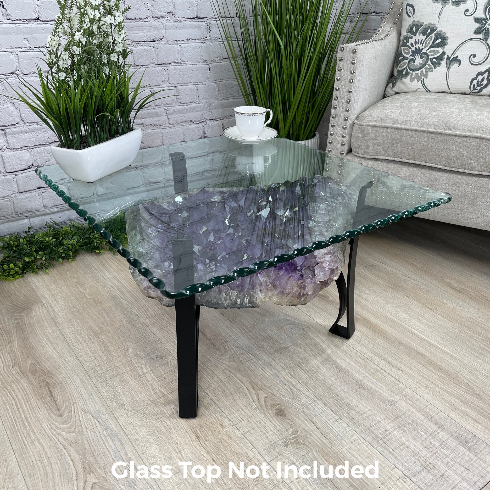 Extra Quality Brazilian Amethyst Coffee Table, 103.6 lbs & 16" tall #1385-0048 by Brazil Gems - Brazil GemsBrazil GemsExtra Quality Brazilian Amethyst Coffee Table, 103.6 lbs & 16" tall #1385-0048 by Brazil GemsTables: Coffee1385-0048