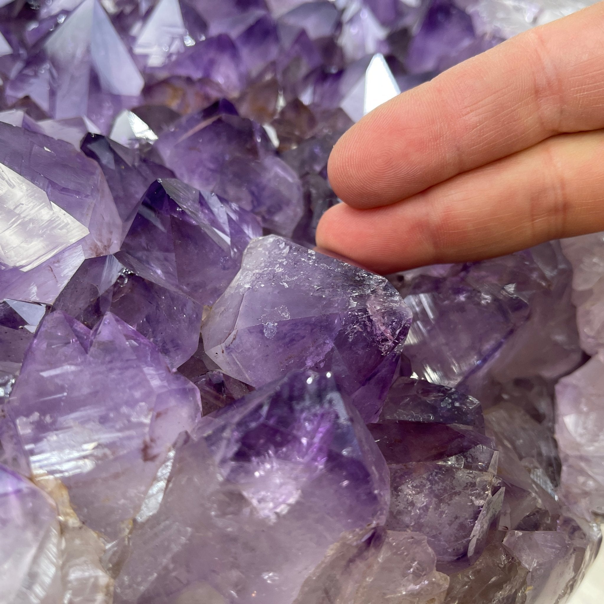 Extra Quality Brazilian Amethyst Coffee Table, 103.6 lbs & 16" tall #1385-0048 by Brazil Gems - Brazil GemsBrazil GemsExtra Quality Brazilian Amethyst Coffee Table, 103.6 lbs & 16" tall #1385-0048 by Brazil GemsTables: Coffee1385-0048