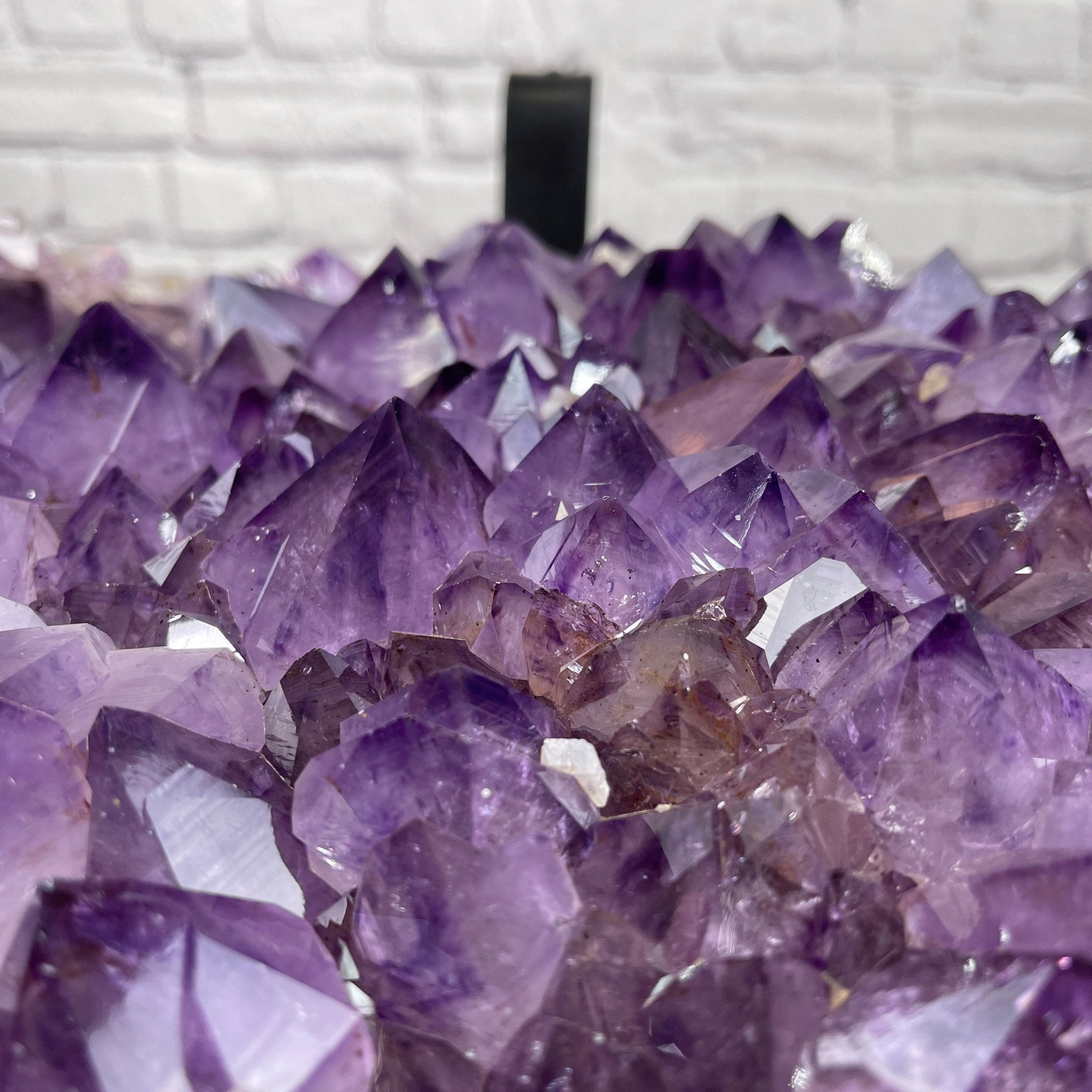 Extra Quality Brazilian Amethyst Coffee Table, 103.6 lbs & 16" tall #1385-0048 by Brazil Gems - Brazil GemsBrazil GemsExtra Quality Brazilian Amethyst Coffee Table, 103.6 lbs & 16" tall #1385-0048 by Brazil GemsTables: Coffee1385-0048