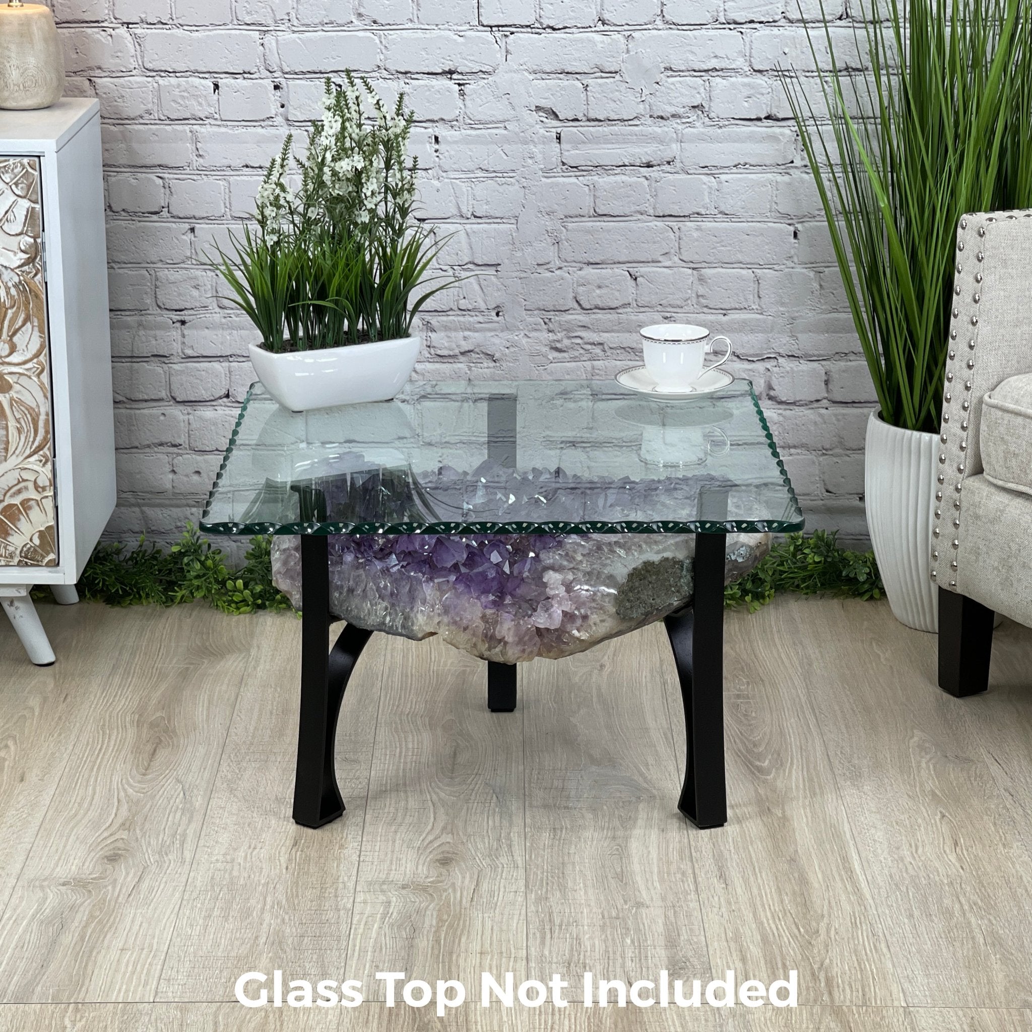 Extra Quality Brazilian Amethyst Coffee Table, 103.6 lbs & 16" tall #1385-0048 by Brazil Gems - Brazil GemsBrazil GemsExtra Quality Brazilian Amethyst Coffee Table, 103.6 lbs & 16" tall #1385-0048 by Brazil GemsTables: Coffee1385-0048