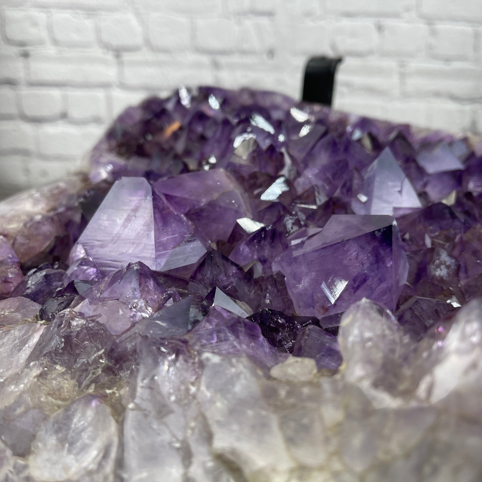 Extra Quality Brazilian Amethyst Coffee Table, 103.6 lbs & 16" tall #1385-0048 by Brazil Gems - Brazil GemsBrazil GemsExtra Quality Brazilian Amethyst Coffee Table, 103.6 lbs & 16" tall #1385-0048 by Brazil GemsTables: Coffee1385-0048