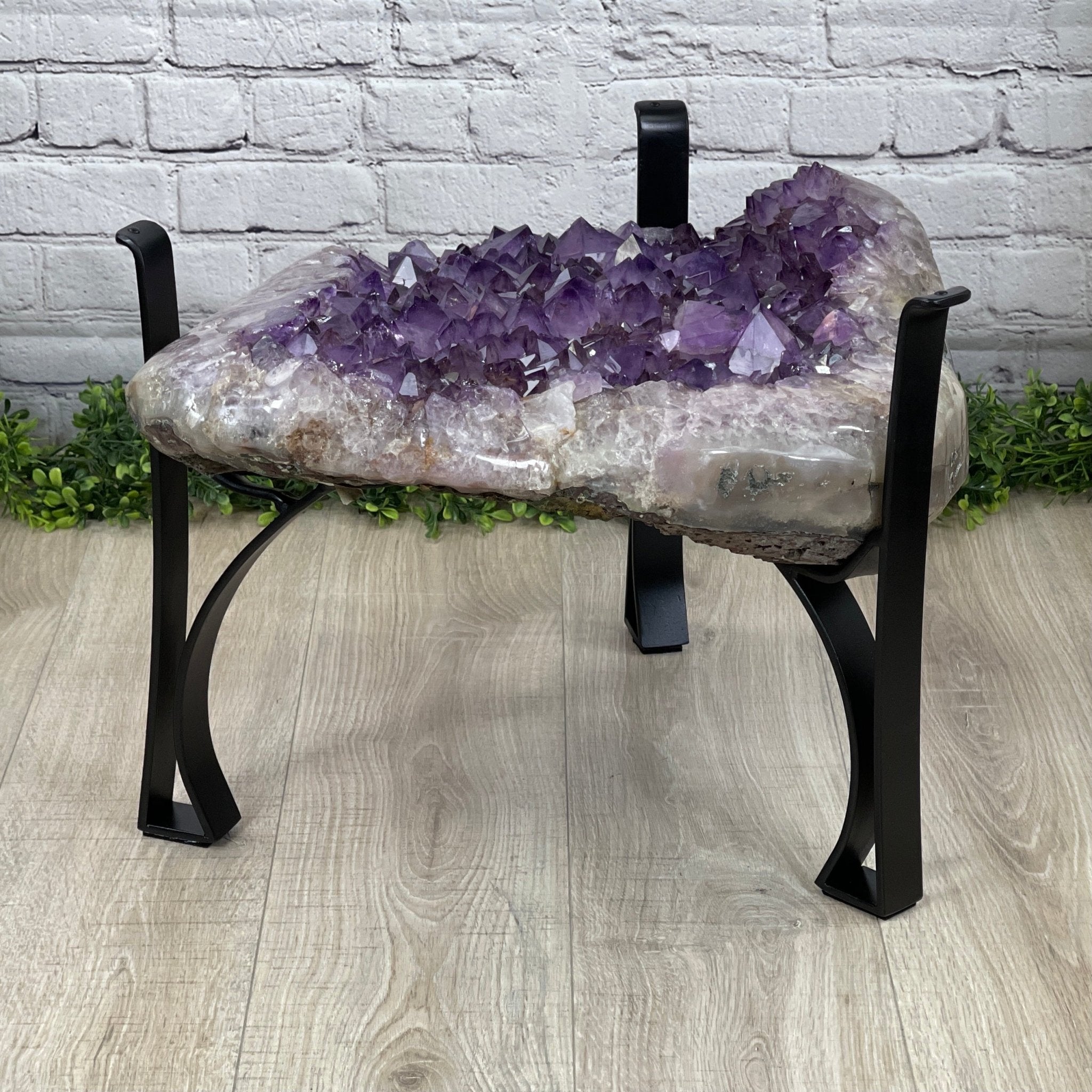 Extra Quality Brazilian Amethyst Coffee Table, 103.6 lbs & 16" tall #1385-0048 by Brazil Gems - Brazil GemsBrazil GemsExtra Quality Brazilian Amethyst Coffee Table, 103.6 lbs & 16" tall #1385-0048 by Brazil GemsTables: Coffee1385-0048