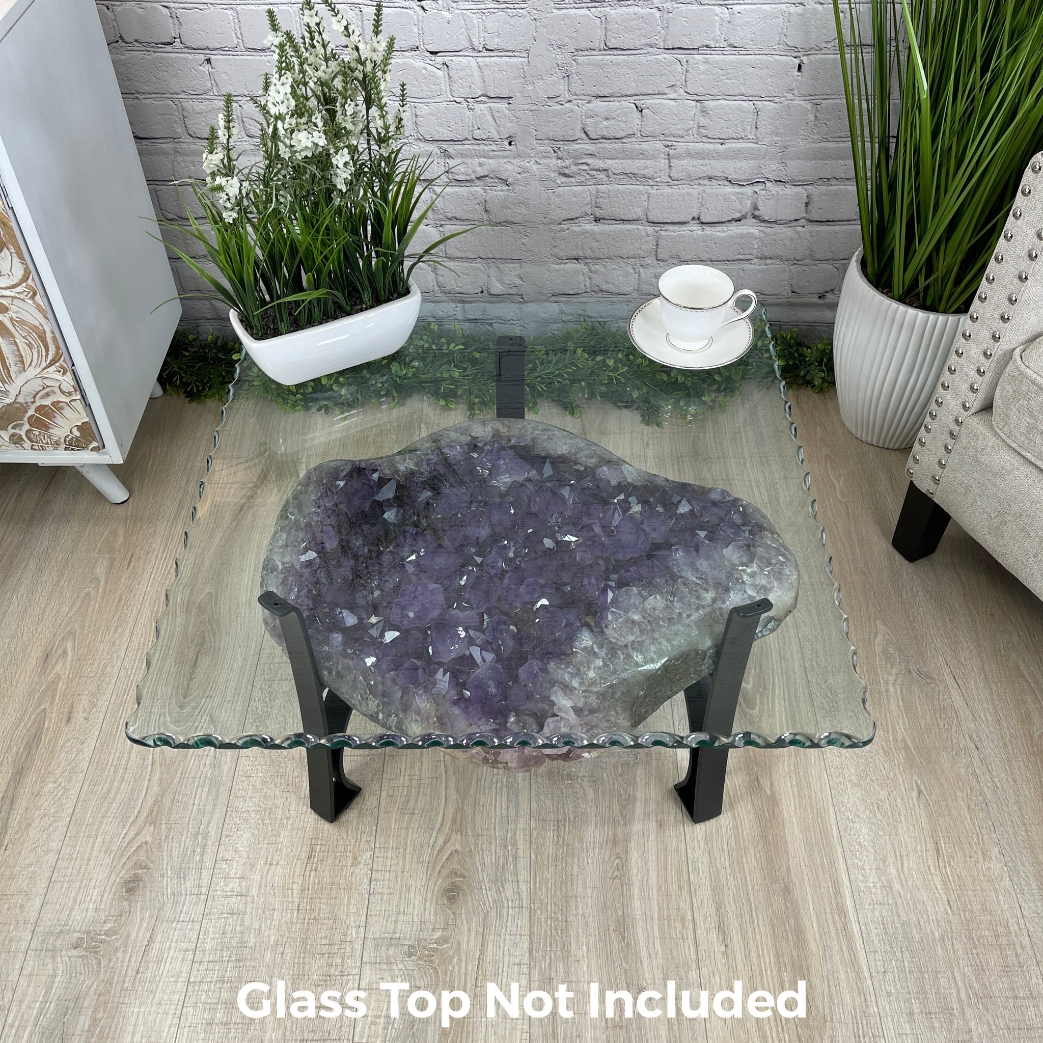 Extra Quality Brazilian Amethyst Coffee Table, 103.6 lbs & 16" tall #1385-0048 by Brazil Gems - Brazil GemsBrazil GemsExtra Quality Brazilian Amethyst Coffee Table, 103.6 lbs & 16" tall #1385-0048 by Brazil GemsTables: Coffee1385-0048