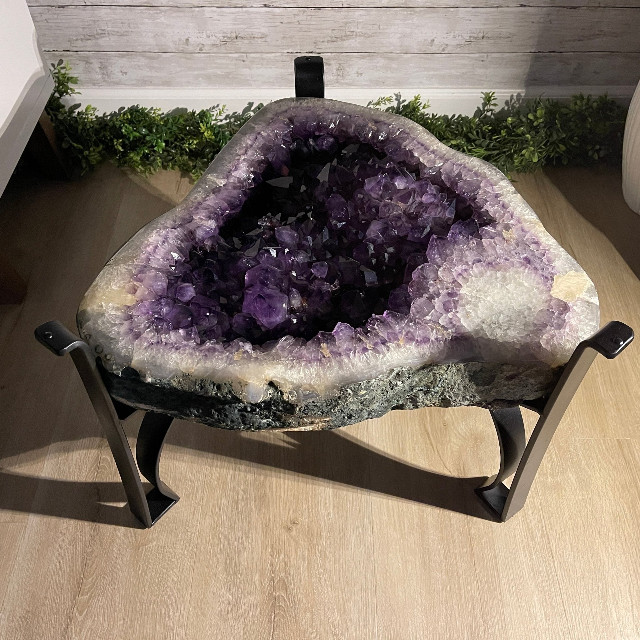 Extra Quality Brazilian Amethyst Coffee Table, 116.6 lbs & 16" tall #1385-0075 by Brazil Gems - Brazil GemsBrazil GemsExtra Quality Brazilian Amethyst Coffee Table, 116.6 lbs & 16" tall #1385-0075 by Brazil GemsTables: Coffee1385-0075