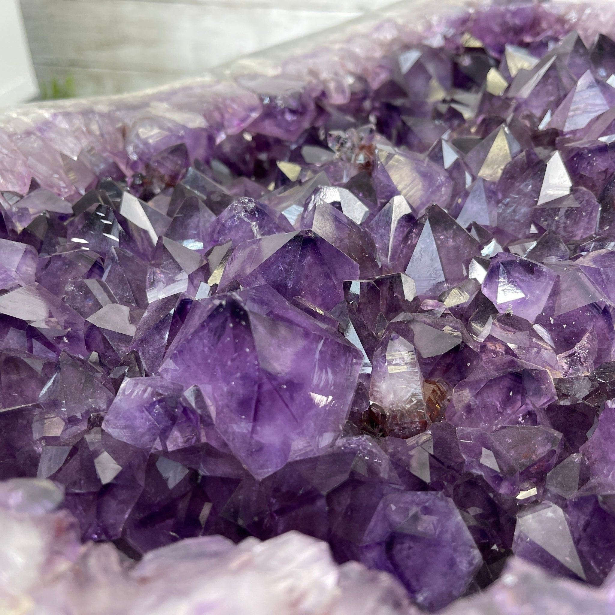 Extra Quality Brazilian Amethyst Coffee Table, 116.6 lbs & 16" tall #1385-0075 by Brazil Gems - Brazil GemsBrazil GemsExtra Quality Brazilian Amethyst Coffee Table, 116.6 lbs & 16" tall #1385-0075 by Brazil GemsTables: Coffee1385-0075