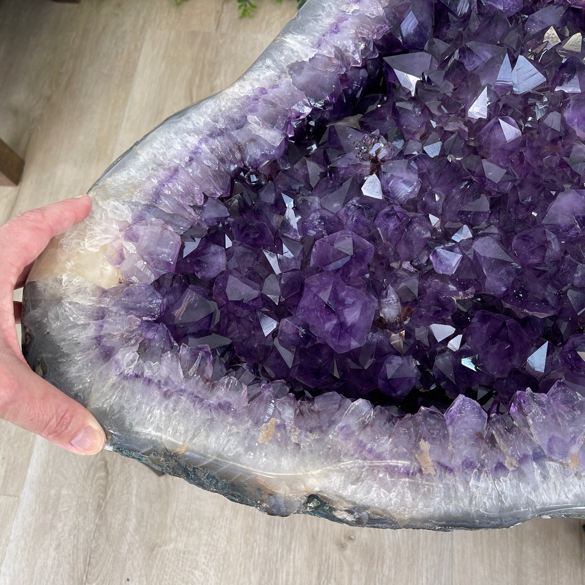 Extra Quality Brazilian Amethyst Coffee Table, 116.6 lbs & 16" tall #1385-0075 by Brazil Gems - Brazil GemsBrazil GemsExtra Quality Brazilian Amethyst Coffee Table, 116.6 lbs & 16" tall #1385-0075 by Brazil GemsTables: Coffee1385-0075