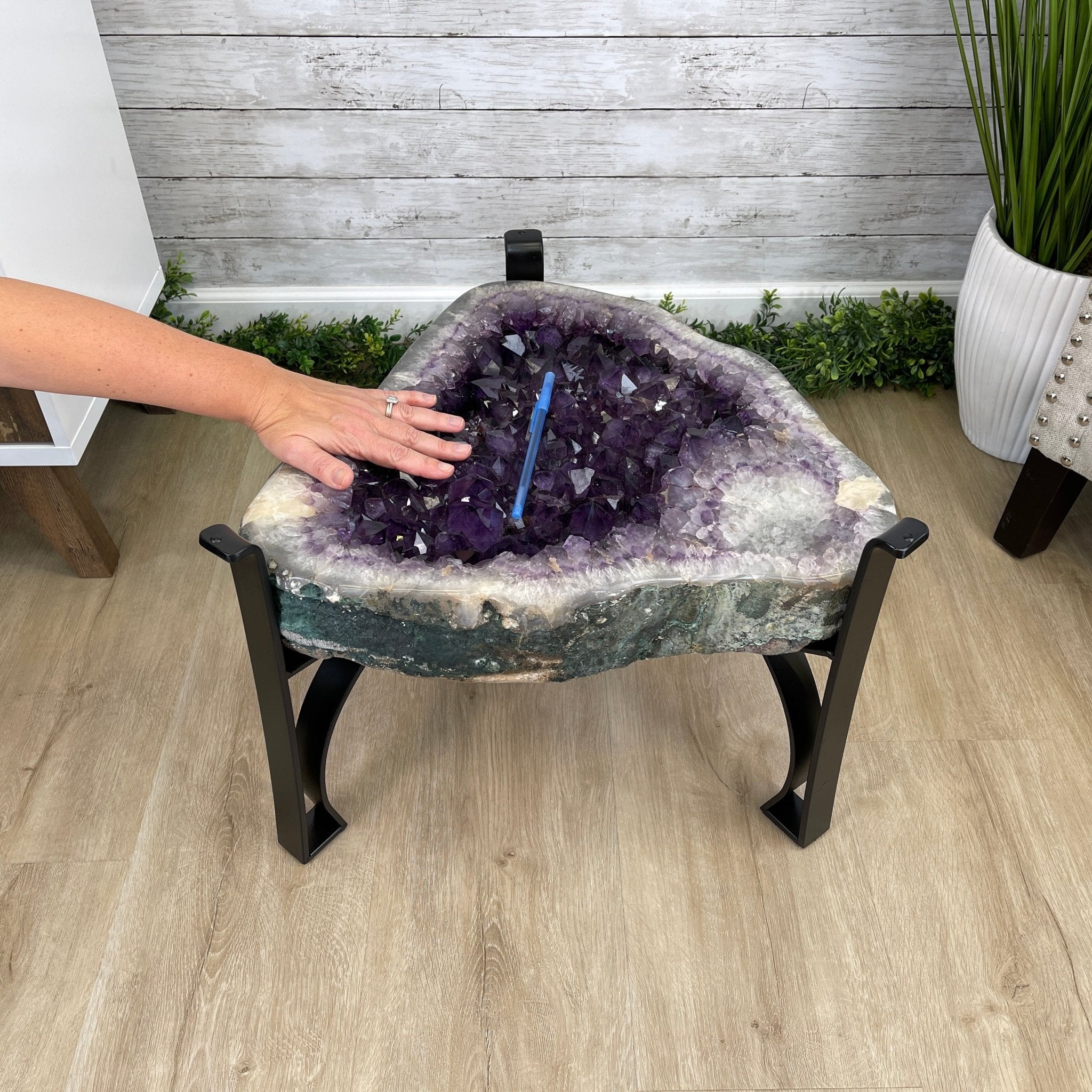 Extra Quality Brazilian Amethyst Coffee Table, 116.6 lbs & 16" tall #1385-0075 by Brazil Gems - Brazil GemsBrazil GemsExtra Quality Brazilian Amethyst Coffee Table, 116.6 lbs & 16" tall #1385-0075 by Brazil GemsTables: Coffee1385-0075