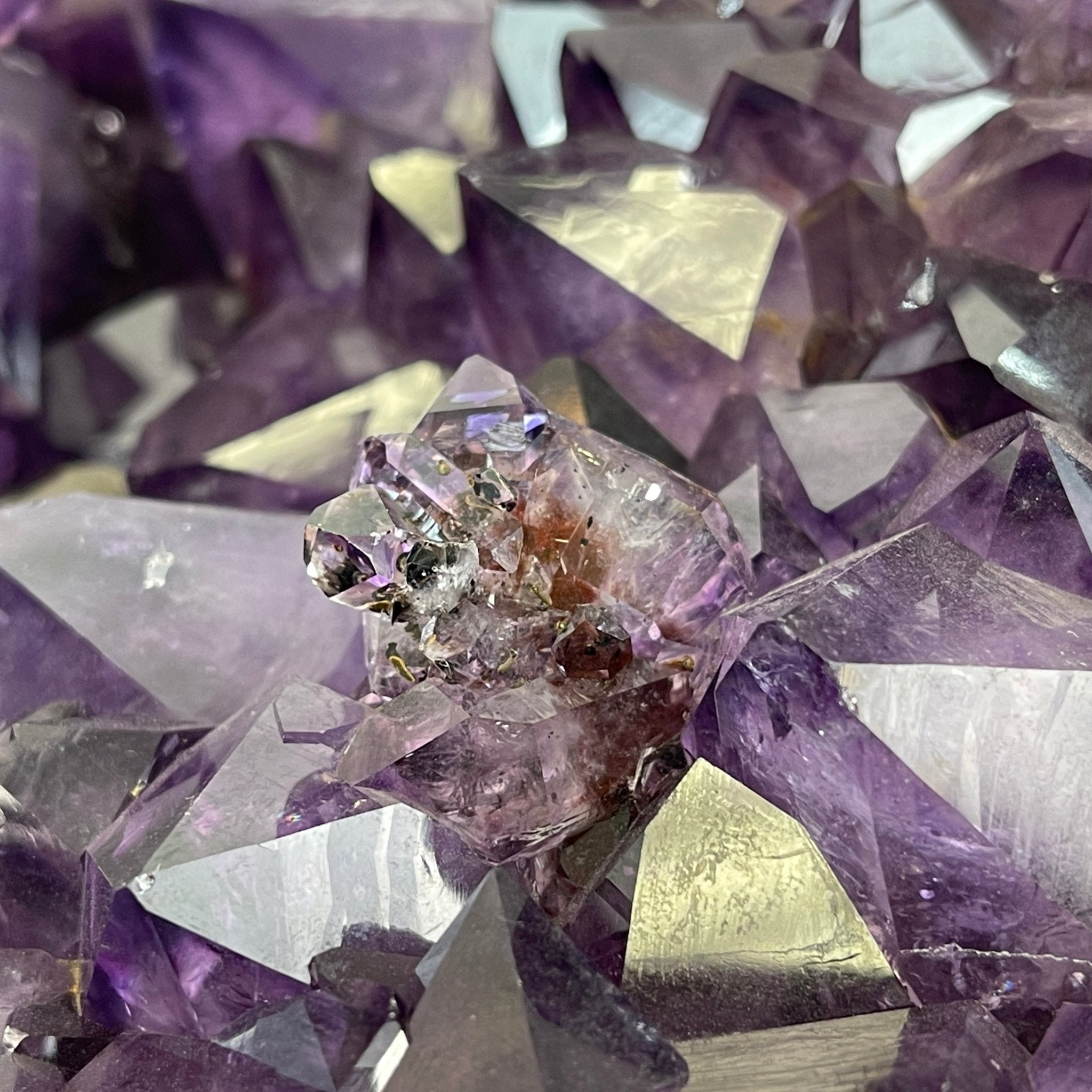 Extra Quality Brazilian Amethyst Coffee Table, 116.6 lbs & 16" tall #1385-0075 by Brazil Gems - Brazil GemsBrazil GemsExtra Quality Brazilian Amethyst Coffee Table, 116.6 lbs & 16" tall #1385-0075 by Brazil GemsTables: Coffee1385-0075