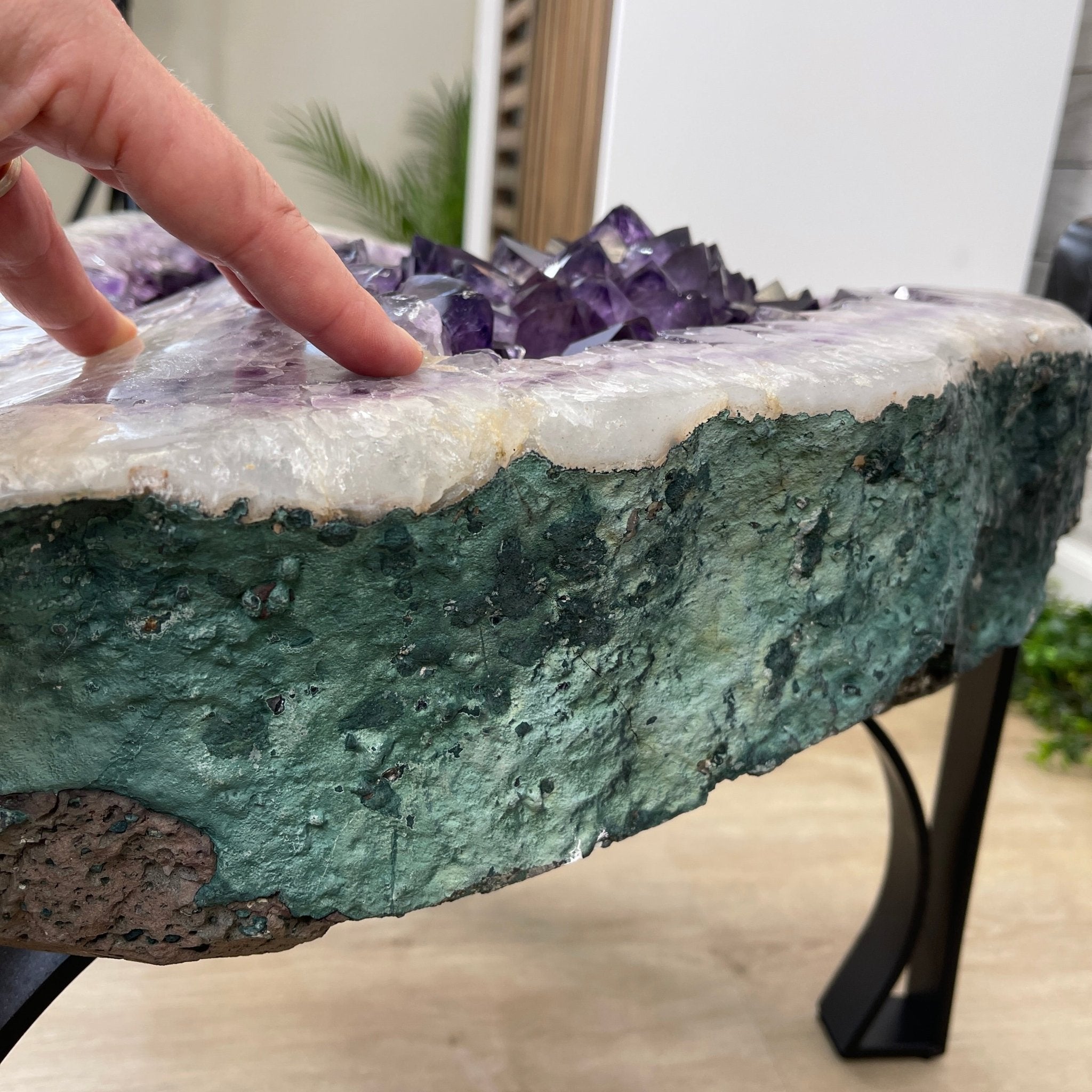 Extra Quality Brazilian Amethyst Coffee Table, 116.6 lbs & 16" tall #1385-0075 by Brazil Gems - Brazil GemsBrazil GemsExtra Quality Brazilian Amethyst Coffee Table, 116.6 lbs & 16" tall #1385-0075 by Brazil GemsTables: Coffee1385-0075