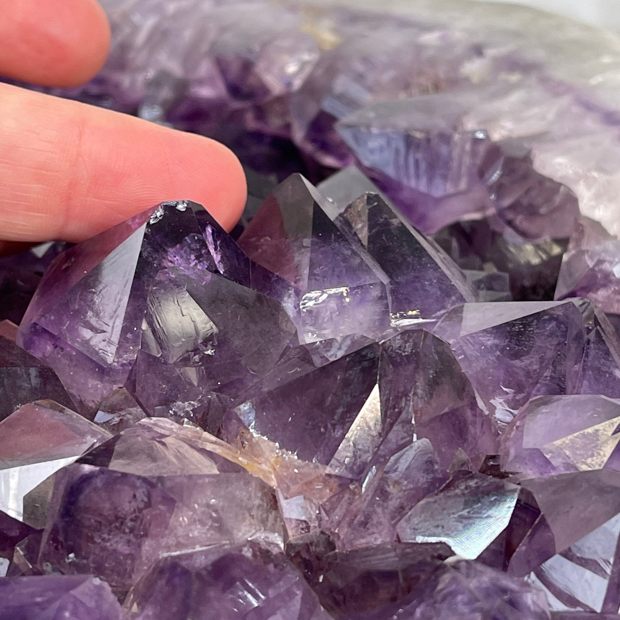 Extra Quality Brazilian Amethyst Coffee Table, 116.6 lbs & 16" tall #1385-0075 by Brazil Gems - Brazil GemsBrazil GemsExtra Quality Brazilian Amethyst Coffee Table, 116.6 lbs & 16" tall #1385-0075 by Brazil GemsTables: Coffee1385-0075