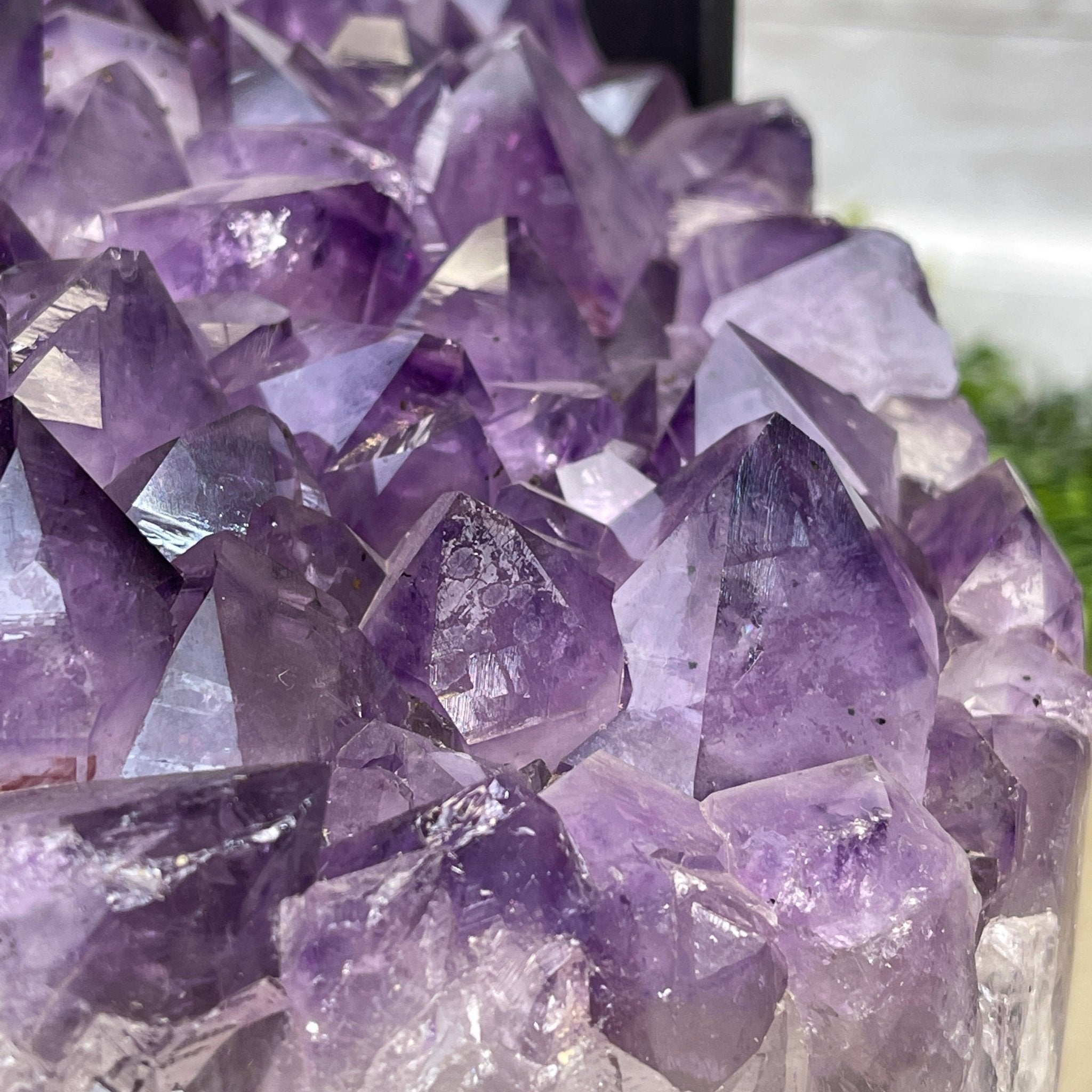 Extra Quality Brazilian Amethyst Coffee Table, 196.2 lbs & 16" tall Model #1385-0071 by Brazil Gems - Brazil GemsBrazil GemsExtra Quality Brazilian Amethyst Coffee Table, 196.2 lbs & 16" tall Model #1385-0071 by Brazil GemsTables: Coffee1385-0071