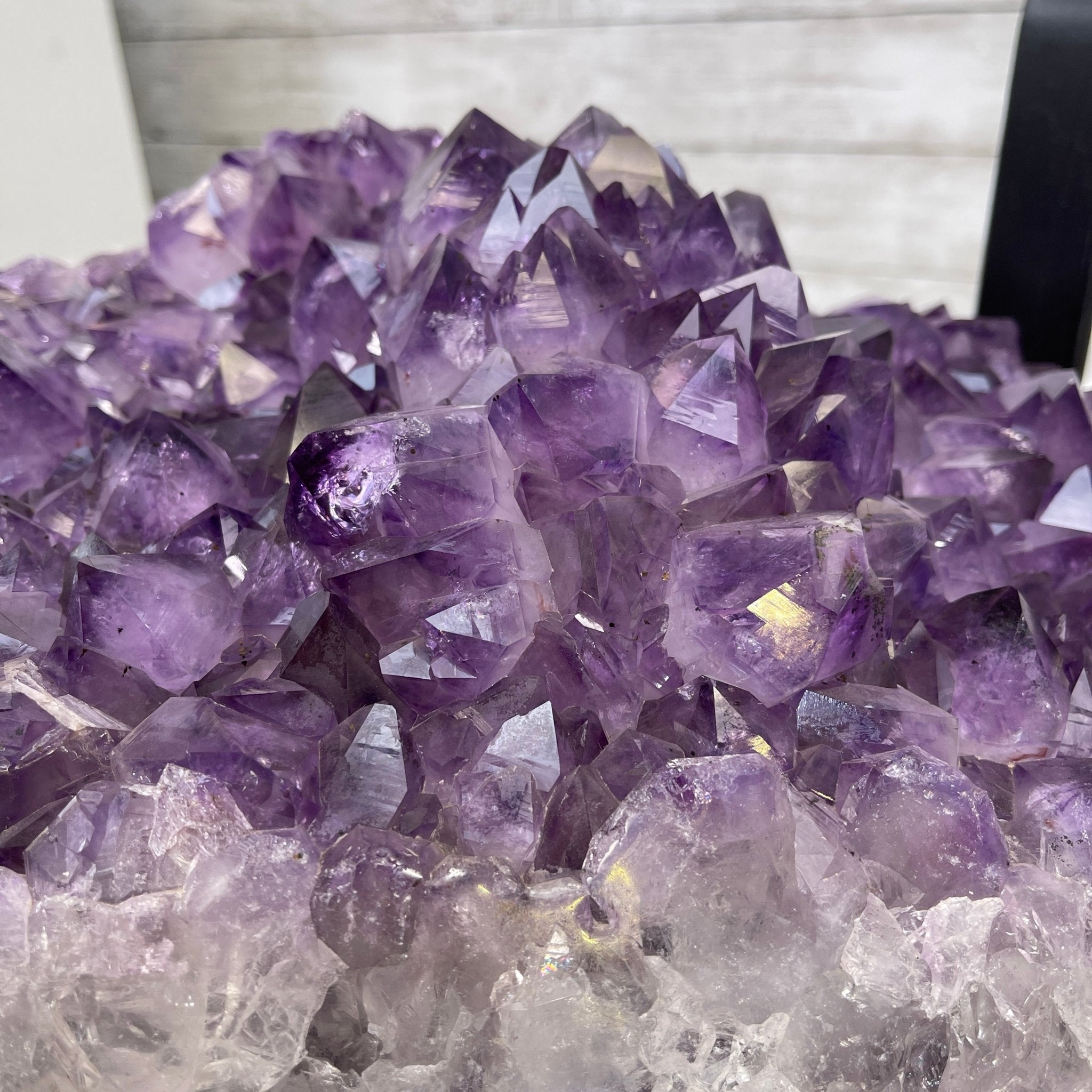 Extra Quality Brazilian Amethyst Coffee Table, 196.2 lbs & 16" tall Model #1385-0071 by Brazil Gems - Brazil GemsBrazil GemsExtra Quality Brazilian Amethyst Coffee Table, 196.2 lbs & 16" tall Model #1385-0071 by Brazil GemsTables: Coffee1385-0071