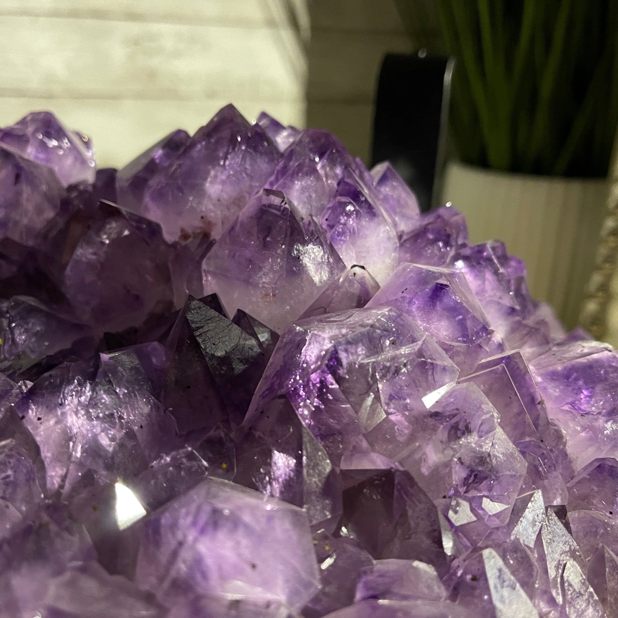 Extra Quality Brazilian Amethyst Coffee Table, 196.2 lbs & 16" tall Model #1385-0071 by Brazil Gems - Brazil GemsBrazil GemsExtra Quality Brazilian Amethyst Coffee Table, 196.2 lbs & 16" tall Model #1385-0071 by Brazil GemsTables: Coffee1385-0071