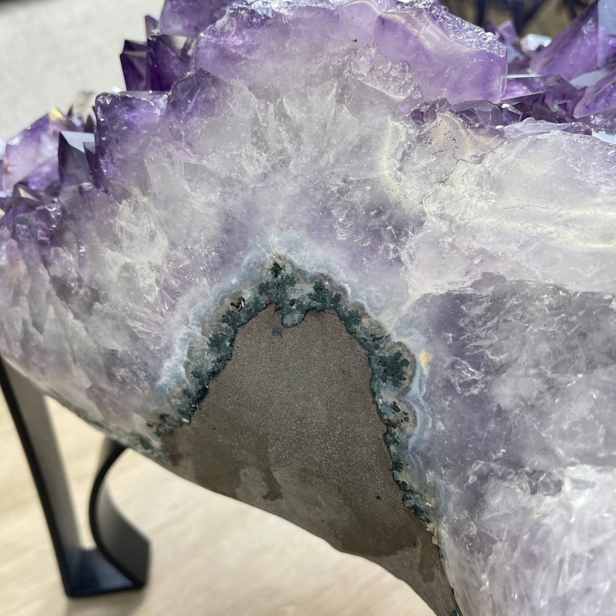 Extra Quality Brazilian Amethyst Coffee Table, 196.2 lbs & 16" tall Model #1385-0071 by Brazil Gems - Brazil GemsBrazil GemsExtra Quality Brazilian Amethyst Coffee Table, 196.2 lbs & 16" tall Model #1385-0071 by Brazil GemsTables: Coffee1385-0071