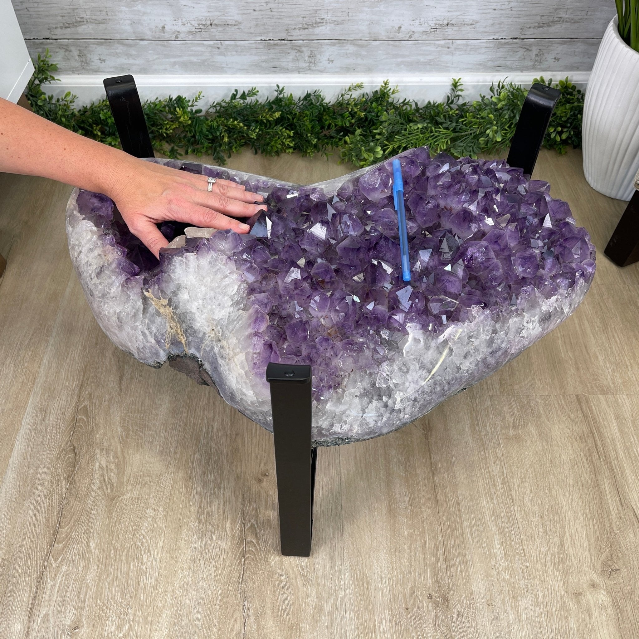 Extra Quality Brazilian Amethyst Coffee Table, 196.2 lbs & 16" tall Model #1385-0071 by Brazil Gems - Brazil GemsBrazil GemsExtra Quality Brazilian Amethyst Coffee Table, 196.2 lbs & 16" tall Model #1385-0071 by Brazil GemsTables: Coffee1385-0071