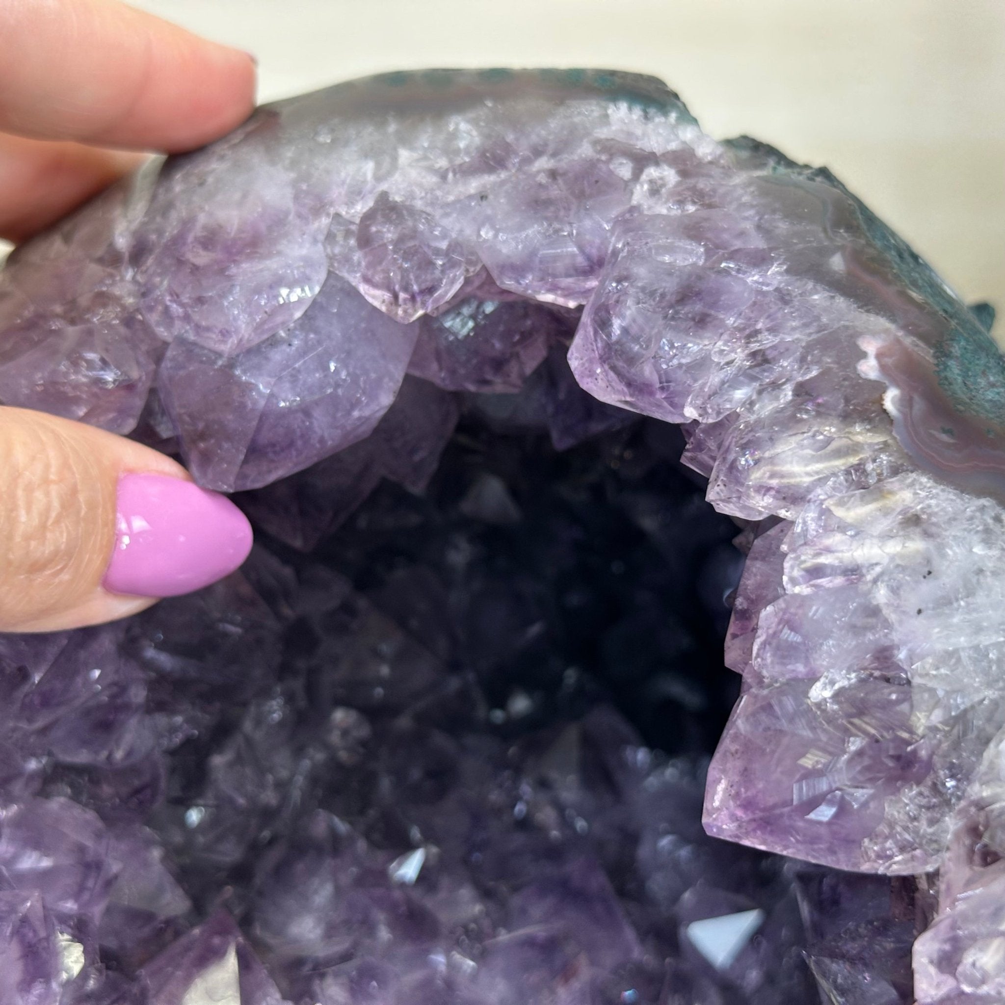 Extra Quality Brazilian Amethyst Cone, 15.2 lbs & 6.7" Tall 5619AM - 015 - Brazil GemsBrazil GemsExtra Quality Brazilian Amethyst Cone, 15.2 lbs & 6.7" Tall 5619AM - 015Crystal Cones5619AM - 015