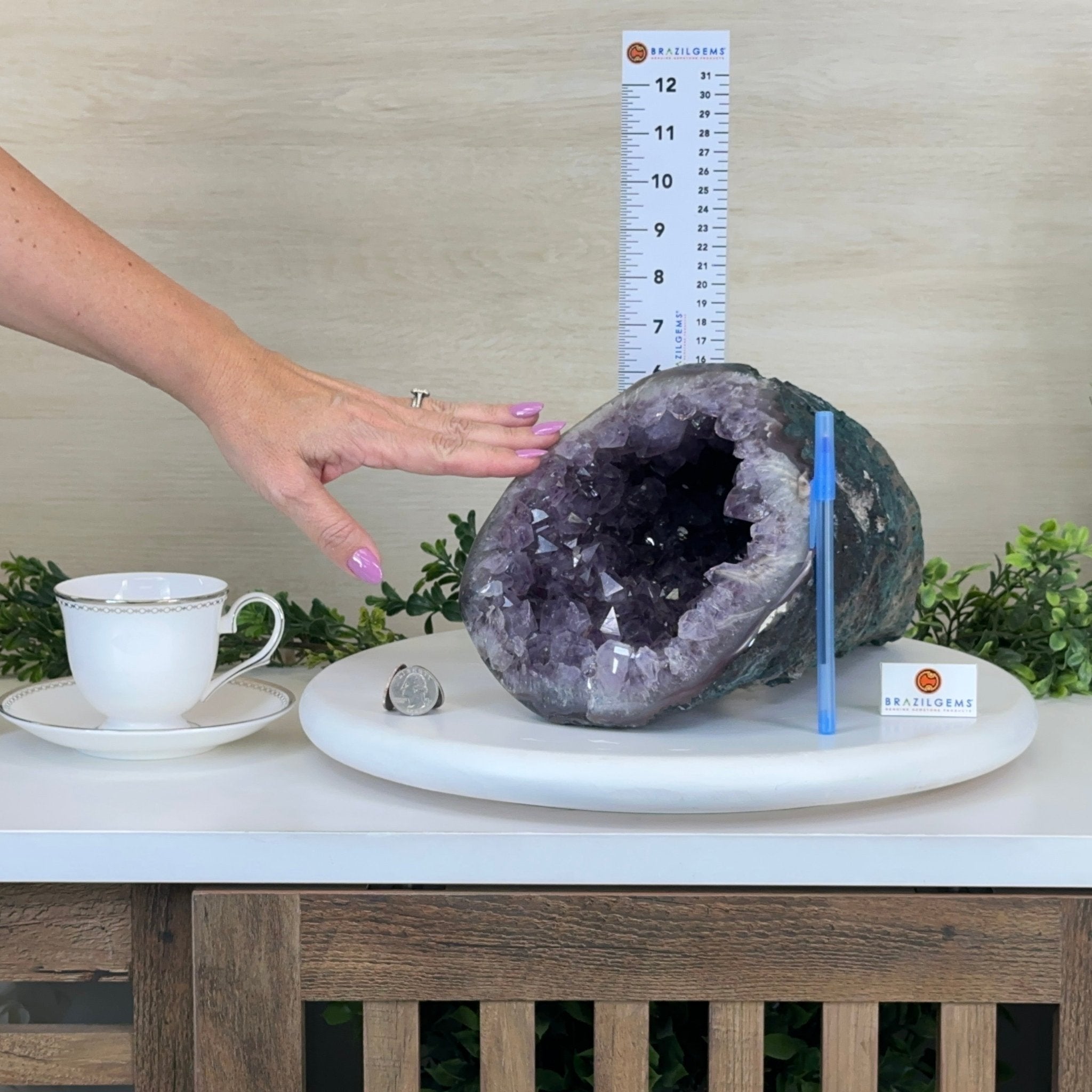 Extra Quality Brazilian Amethyst Cone, 15.2 lbs & 6.7" Tall 5619AM - 015 - Brazil GemsBrazil GemsExtra Quality Brazilian Amethyst Cone, 15.2 lbs & 6.7" Tall 5619AM - 015Crystal Cones5619AM - 015
