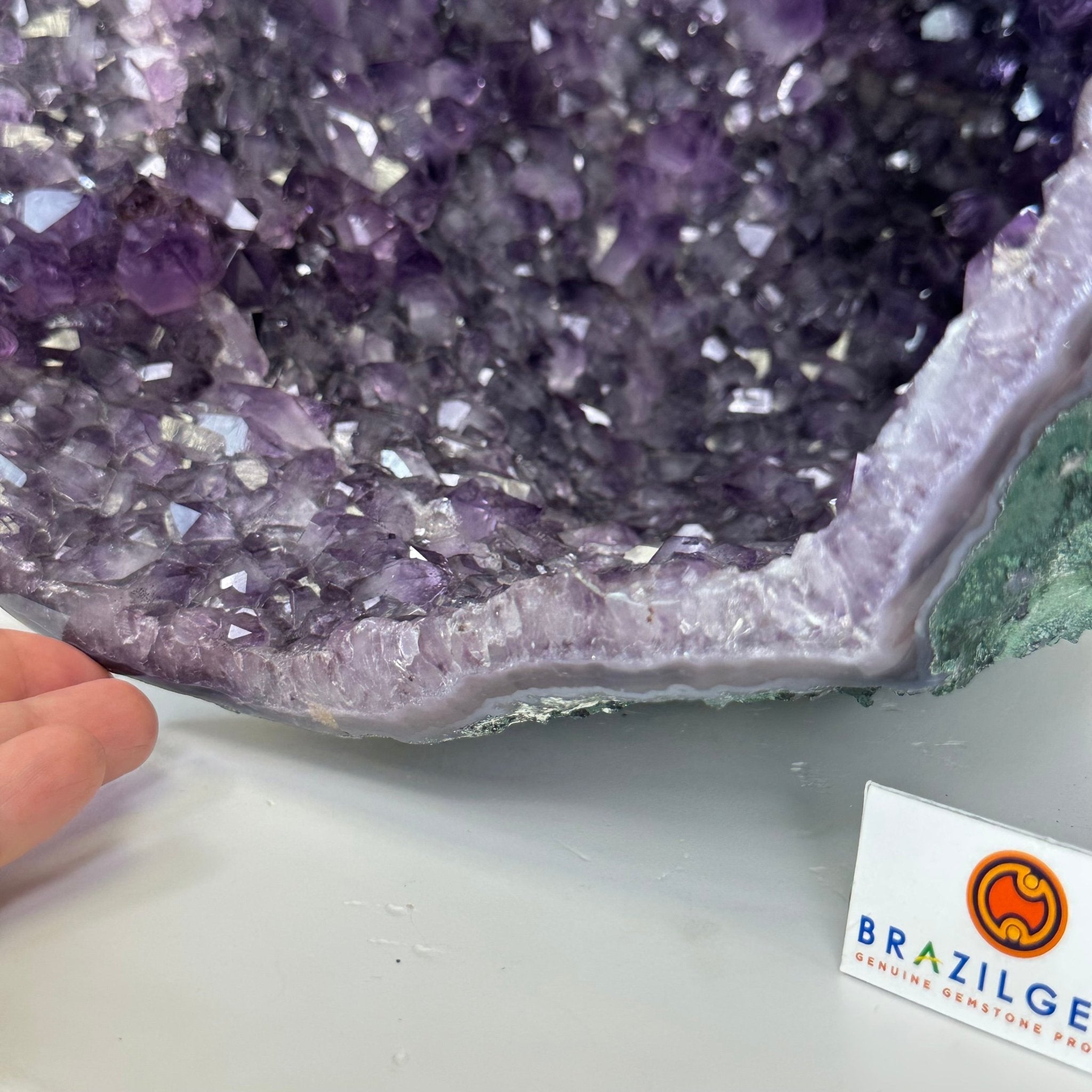 Extra Quality Brazilian Amethyst Cone, 15.3 lbs & 9.9" Tall 5619AM - 016 - Brazil GemsBrazil GemsExtra Quality Brazilian Amethyst Cone, 15.3 lbs & 9.9" Tall 5619AM - 016Crystal Cones5619AM - 016