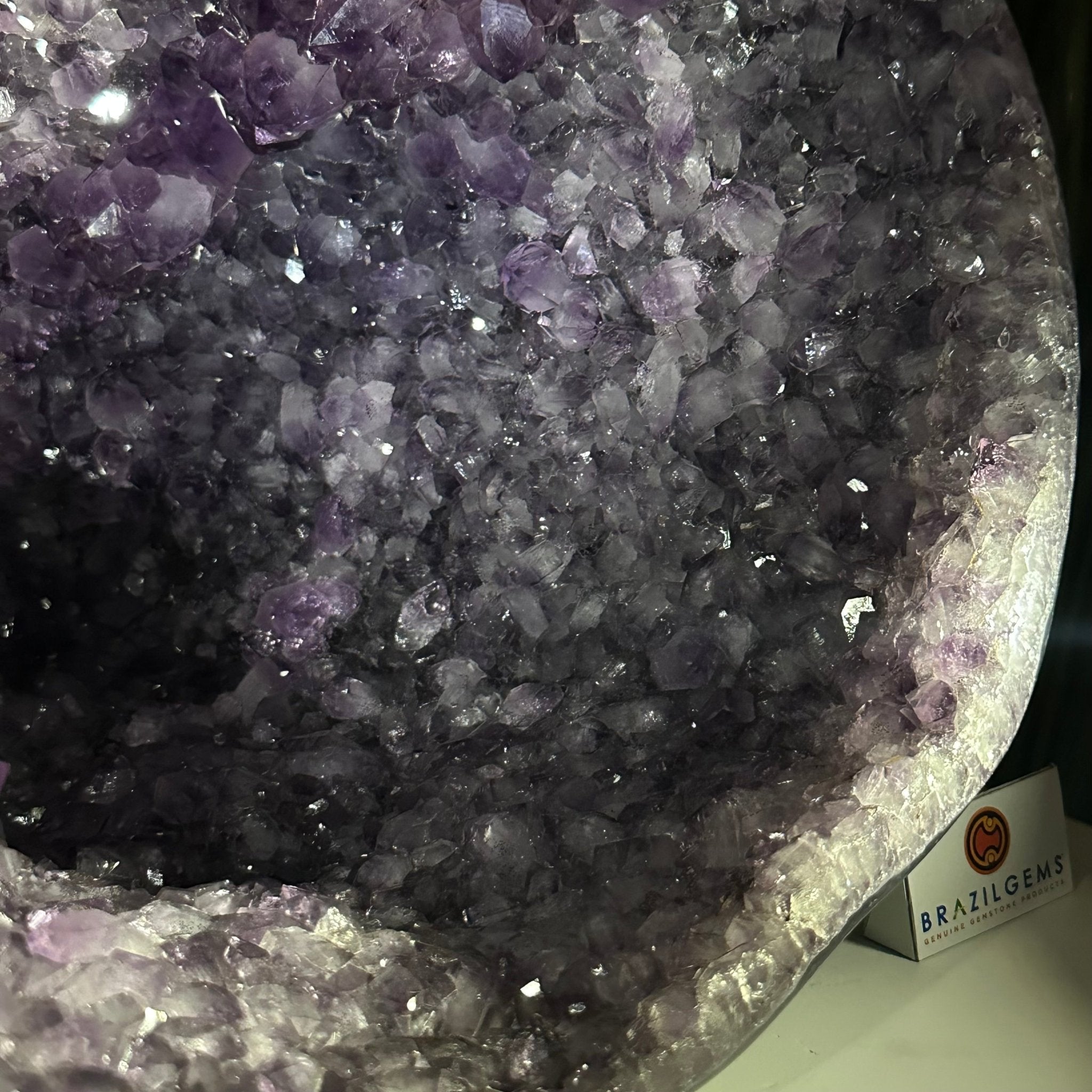 Extra Quality Brazilian Amethyst Cone, 15.3 lbs & 9.9" Tall 5619AM - 016 - Brazil GemsBrazil GemsExtra Quality Brazilian Amethyst Cone, 15.3 lbs & 9.9" Tall 5619AM - 016Crystal Cones5619AM - 016