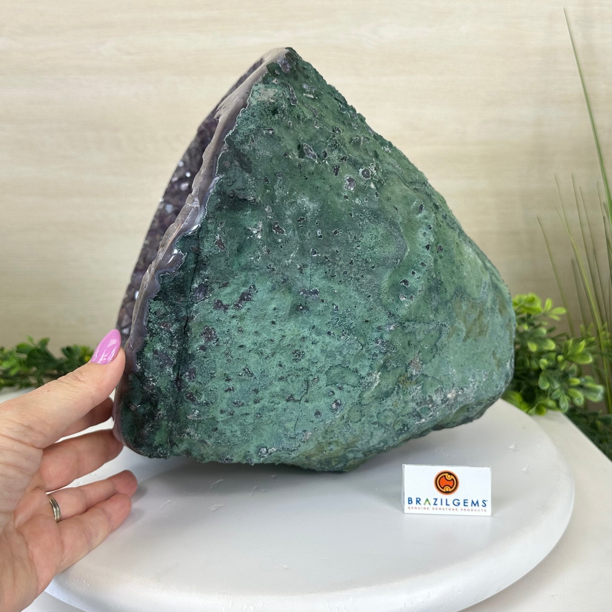 Extra Quality Brazilian Amethyst Cone, 15.3 lbs & 9.9" Tall 5619AM - 016 - Brazil GemsBrazil GemsExtra Quality Brazilian Amethyst Cone, 15.3 lbs & 9.9" Tall 5619AM - 016Crystal Cones5619AM - 016