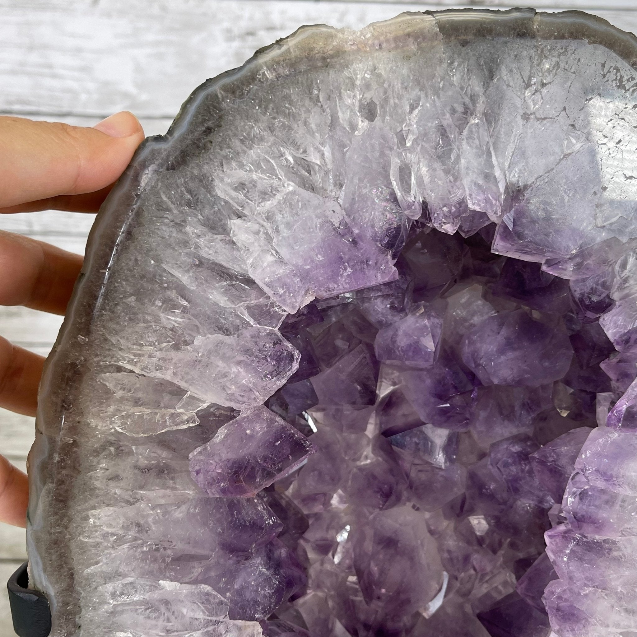 Extra Quality Brazilian Amethyst Crystal on a Rotating Stand, 24.4 lbs & 17.2" tall Model #5604-0084 by Brazil Gems - Brazil GemsBrazil GemsExtra Quality Brazilian Amethyst Crystal on a Rotating Stand, 24.4 lbs & 17.2" tall Model #5604-0084 by Brazil GemsPortals on Rotating Bases5604-0084