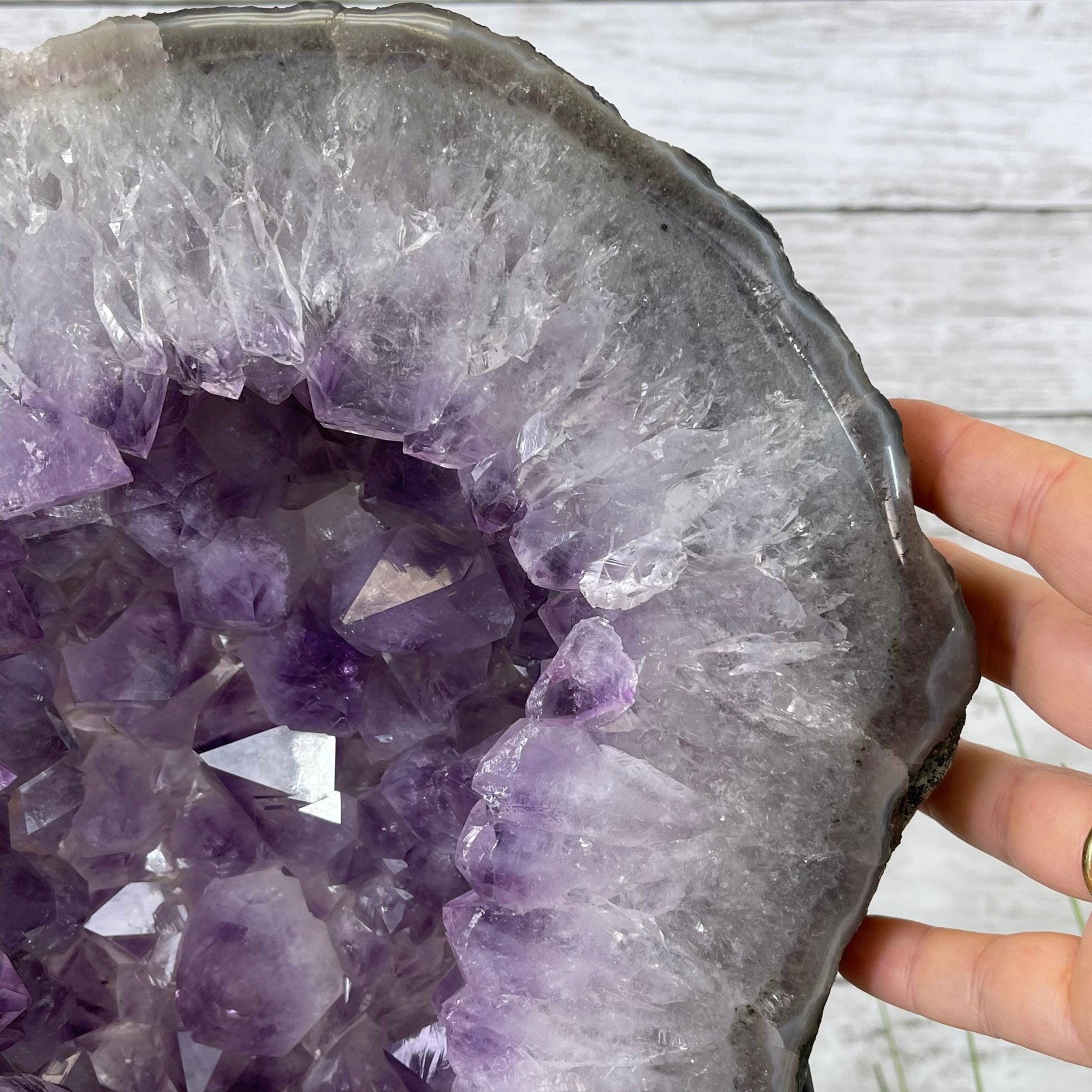 Extra Quality Brazilian Amethyst Crystal on a Rotating Stand, 24.4 lbs & 17.2" tall Model #5604-0084 by Brazil Gems - Brazil GemsBrazil GemsExtra Quality Brazilian Amethyst Crystal on a Rotating Stand, 24.4 lbs & 17.2" tall Model #5604-0084 by Brazil GemsPortals on Rotating Bases5604-0084