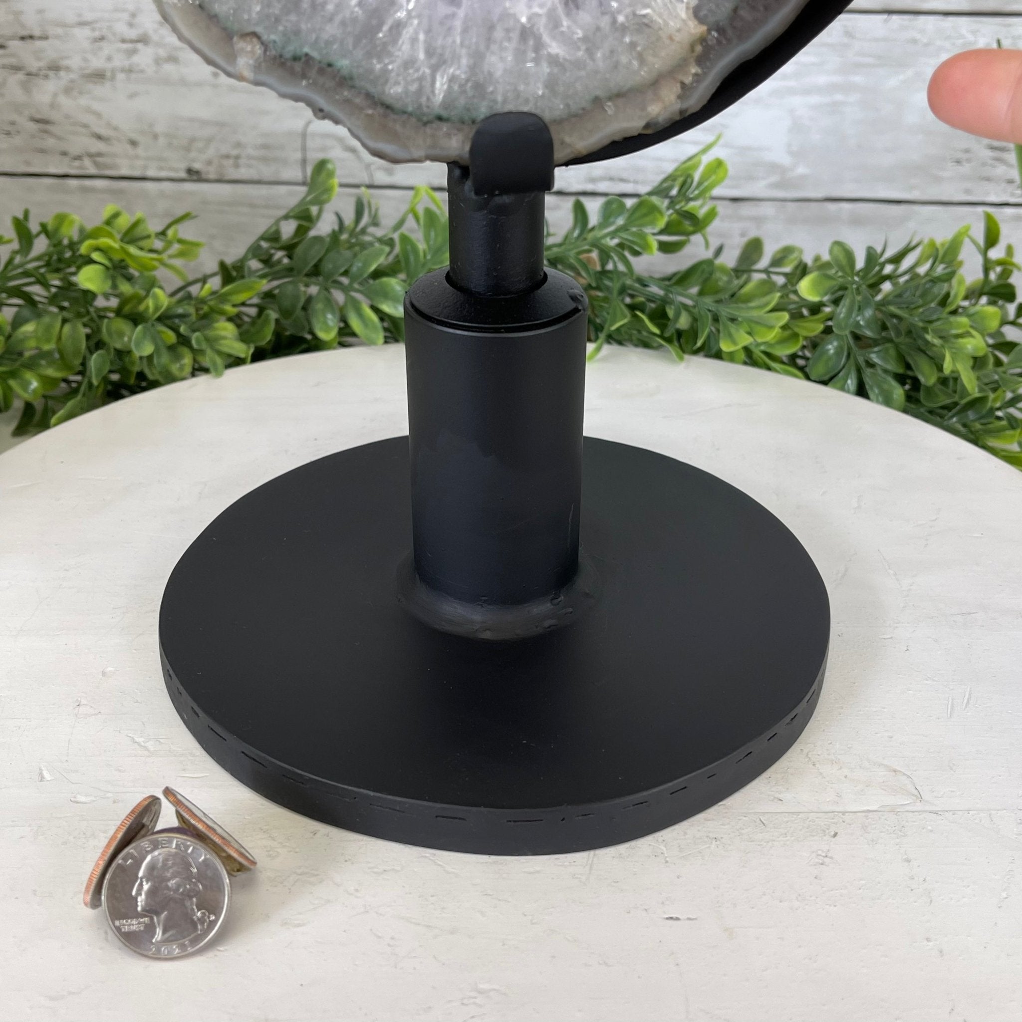 Extra Quality Brazilian Amethyst Crystal on a Rotating Stand, 24.4 lbs & 17.2" tall Model #5604-0084 by Brazil Gems - Brazil GemsBrazil GemsExtra Quality Brazilian Amethyst Crystal on a Rotating Stand, 24.4 lbs & 17.2" tall Model #5604-0084 by Brazil GemsPortals on Rotating Bases5604-0084