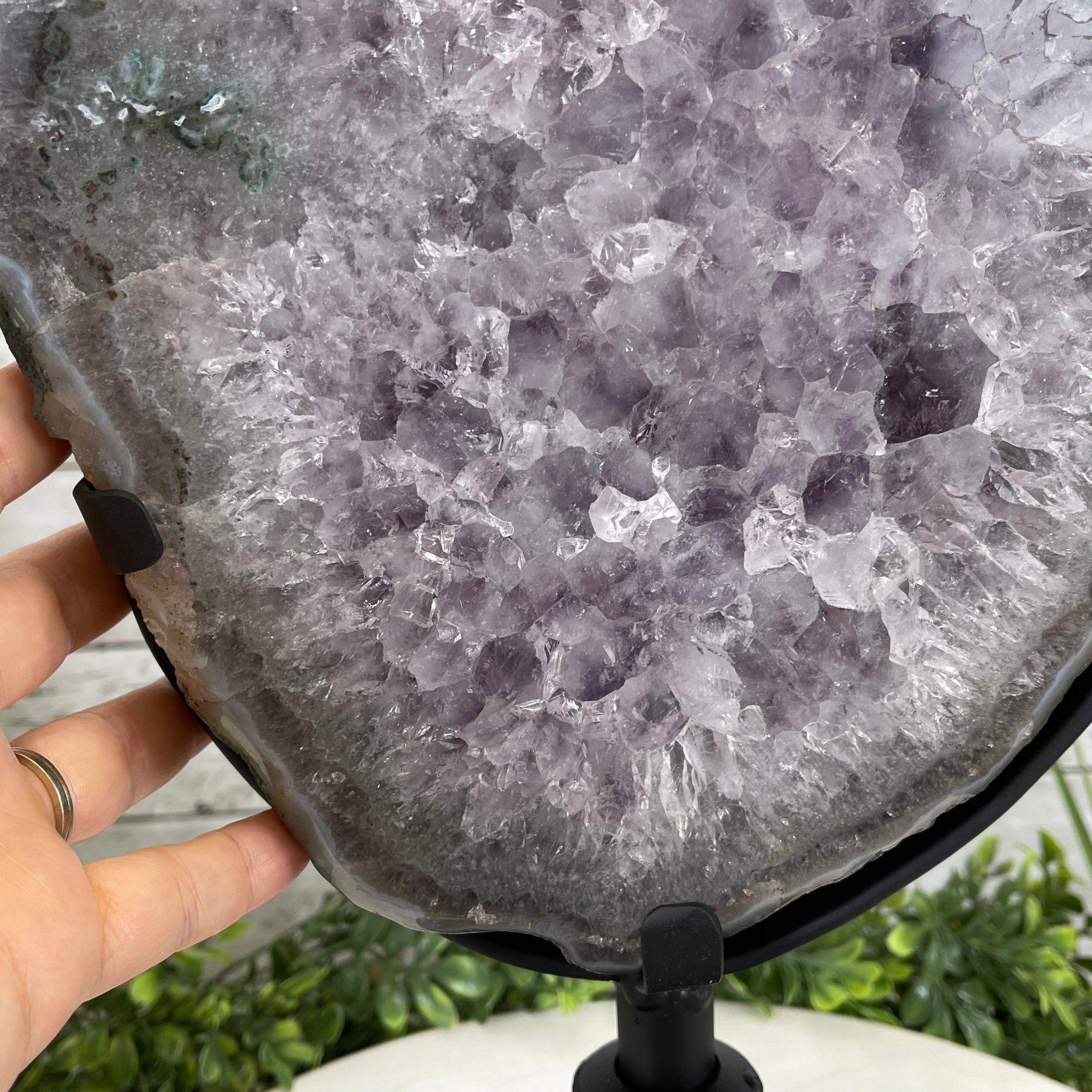 Extra Quality Brazilian Amethyst Crystal on a Rotating Stand, 24.4 lbs & 17.2" tall Model #5604-0084 by Brazil Gems - Brazil GemsBrazil GemsExtra Quality Brazilian Amethyst Crystal on a Rotating Stand, 24.4 lbs & 17.2" tall Model #5604-0084 by Brazil GemsPortals on Rotating Bases5604-0084