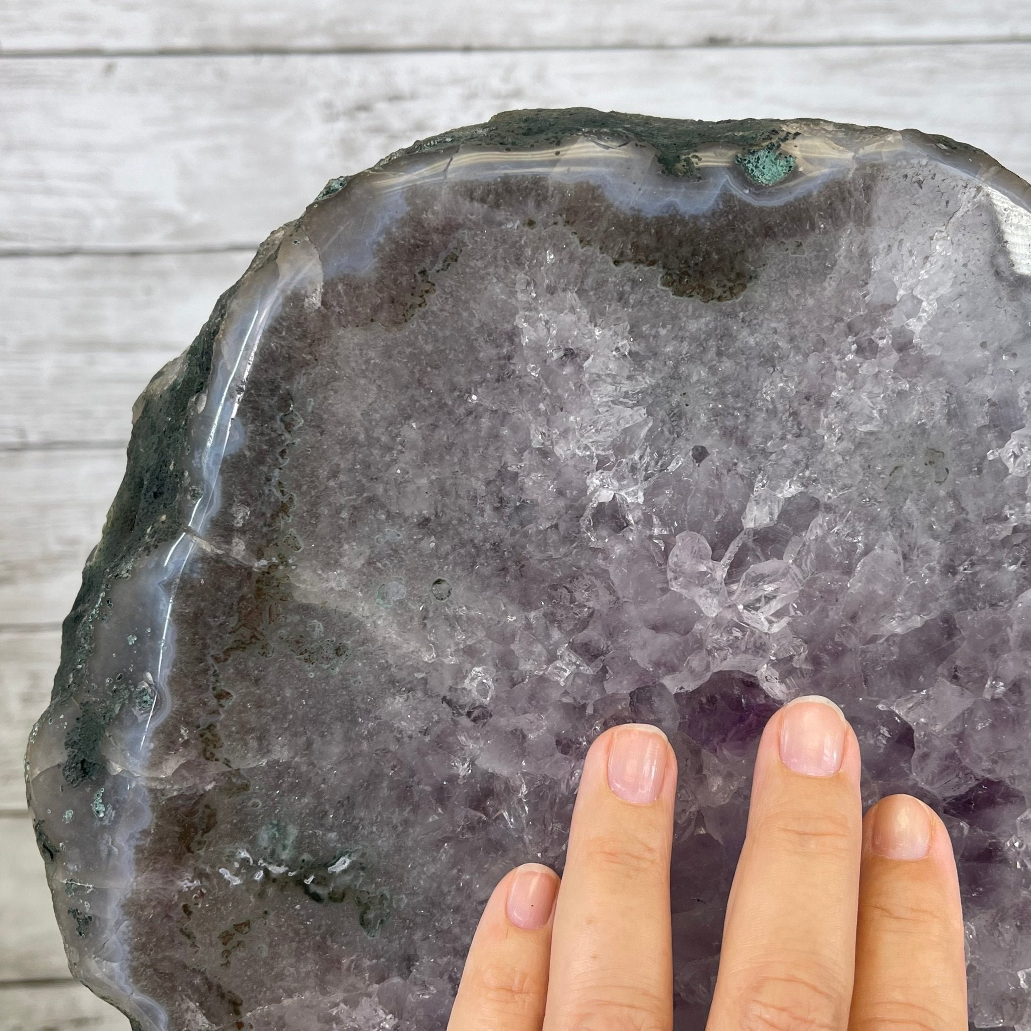 Extra Quality Brazilian Amethyst Crystal on a Rotating Stand, 24.4 lbs & 17.2" tall Model #5604-0084 by Brazil Gems - Brazil GemsBrazil GemsExtra Quality Brazilian Amethyst Crystal on a Rotating Stand, 24.4 lbs & 17.2" tall Model #5604-0084 by Brazil GemsPortals on Rotating Bases5604-0084