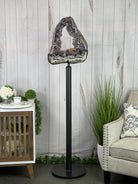 Extra Quality Brazilian Amethyst Crystal Portal on a Tall Rotating Stand, 81.6 lbs & 70" tall Model #5604-0104 by Brazil Gems - Brazil GemsBrazil GemsExtra Quality Brazilian Amethyst Crystal Portal on a Tall Rotating Stand, 81.6 lbs & 70" tall Model #5604-0104 by Brazil GemsPortals on Rotating Bases5604-0104