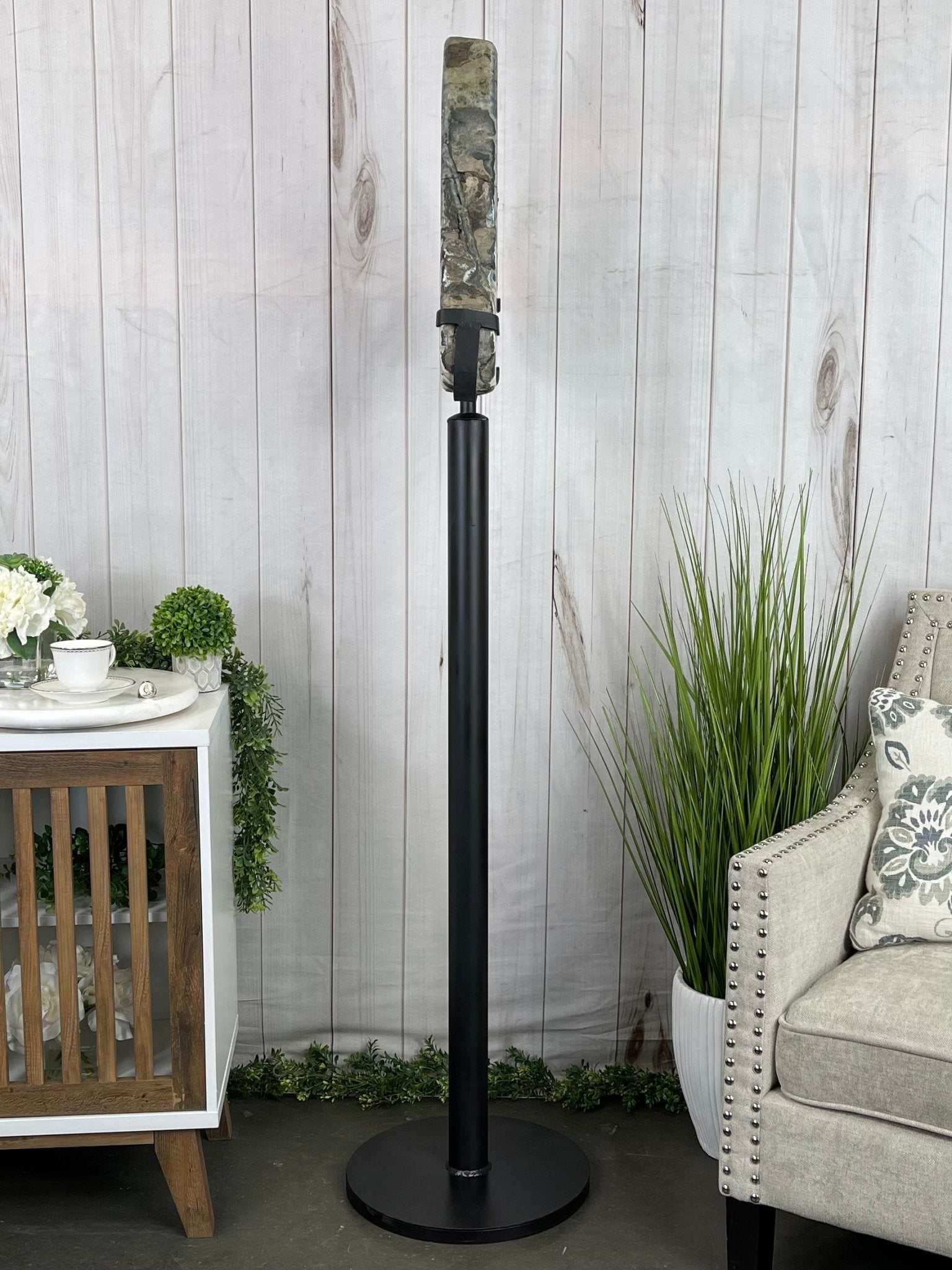 Extra Quality Brazilian Amethyst Crystal Portal on a Tall Rotating Stand, 81.6 lbs & 70" tall Model #5604-0104 by Brazil Gems - Brazil GemsBrazil GemsExtra Quality Brazilian Amethyst Crystal Portal on a Tall Rotating Stand, 81.6 lbs & 70" tall Model #5604-0104 by Brazil GemsPortals on Rotating Bases5604-0104