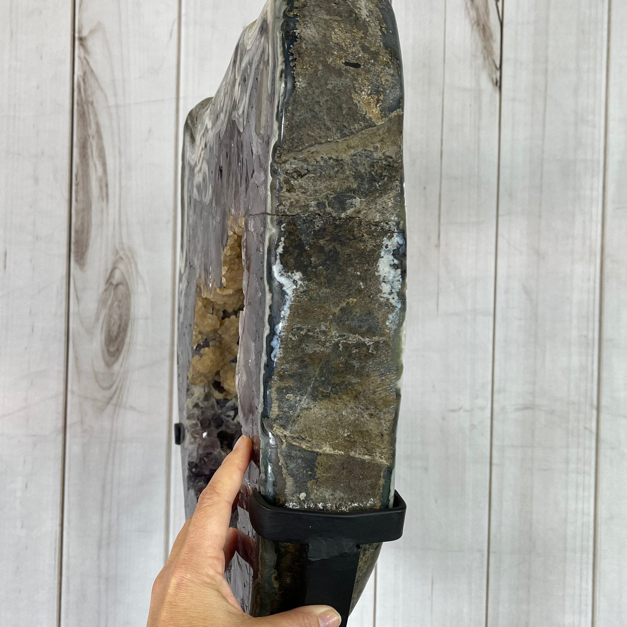 Extra Quality Brazilian Amethyst Crystal Portal on a Tall Rotating Stand, 92.6 lbs & 70.75" tall Model #5604-0105 by Brazil Gems - Brazil GemsBrazil GemsExtra Quality Brazilian Amethyst Crystal Portal on a Tall Rotating Stand, 92.6 lbs & 70.75" tall Model #5604-0105 by Brazil GemsPortals on Rotating Bases5604-0105