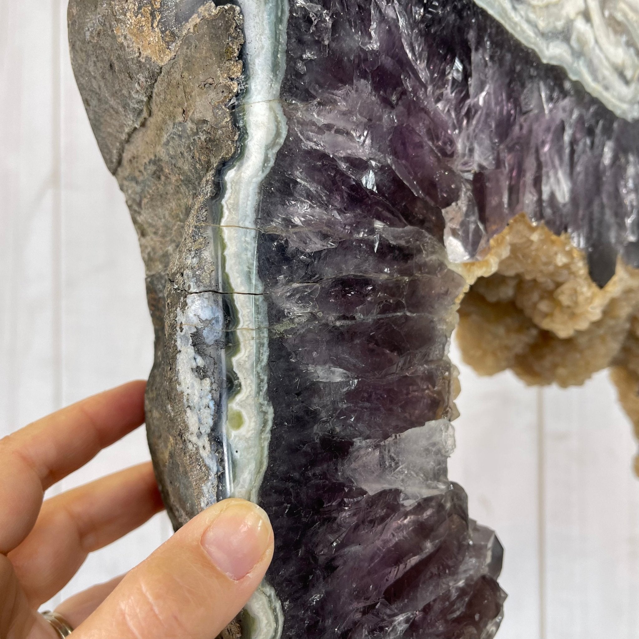 Extra Quality Brazilian Amethyst Crystal Portal on a Tall Rotating Stand, 92.6 lbs & 70.75" tall Model #5604-0105 by Brazil Gems - Brazil GemsBrazil GemsExtra Quality Brazilian Amethyst Crystal Portal on a Tall Rotating Stand, 92.6 lbs & 70.75" tall Model #5604-0105 by Brazil GemsPortals on Rotating Bases5604-0105