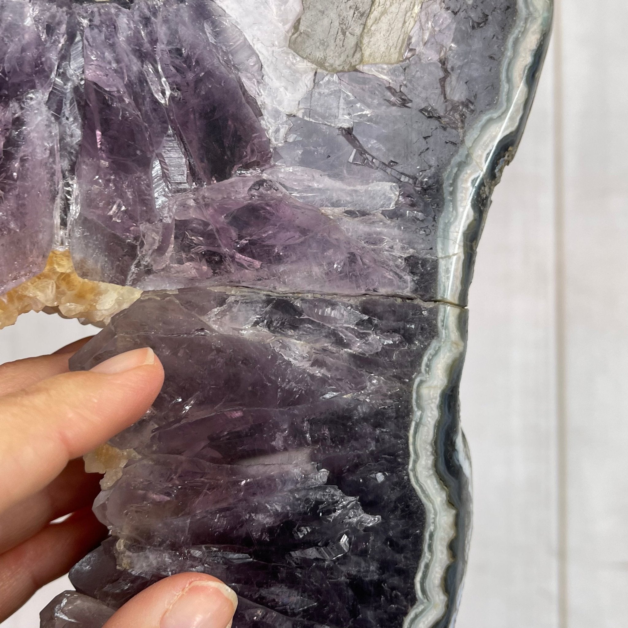 Extra Quality Brazilian Amethyst Crystal Portal on a Tall Rotating Stand, 92.6 lbs & 70.75" tall Model #5604-0105 by Brazil Gems - Brazil GemsBrazil GemsExtra Quality Brazilian Amethyst Crystal Portal on a Tall Rotating Stand, 92.6 lbs & 70.75" tall Model #5604-0105 by Brazil GemsPortals on Rotating Bases5604-0105