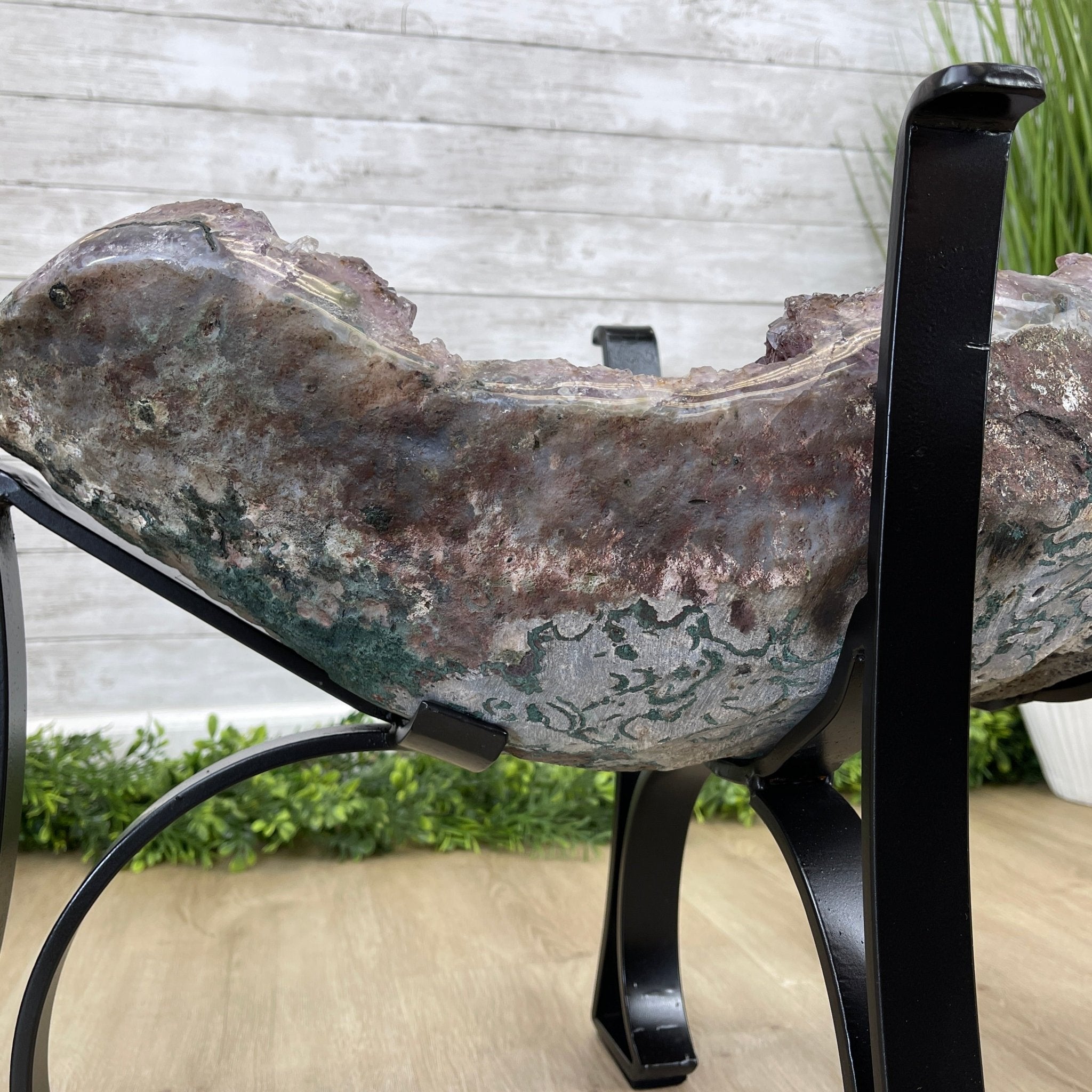 Extra Quality Brazilian Amethyst Geode Coffee Table, 84.1 lbs & 15.5" tall #1385-0079 by Brazil Gems - Brazil GemsBrazil GemsExtra Quality Brazilian Amethyst Geode Coffee Table, 84.1 lbs & 15.5" tall #1385-0079 by Brazil GemsTables: Coffee1385-0079