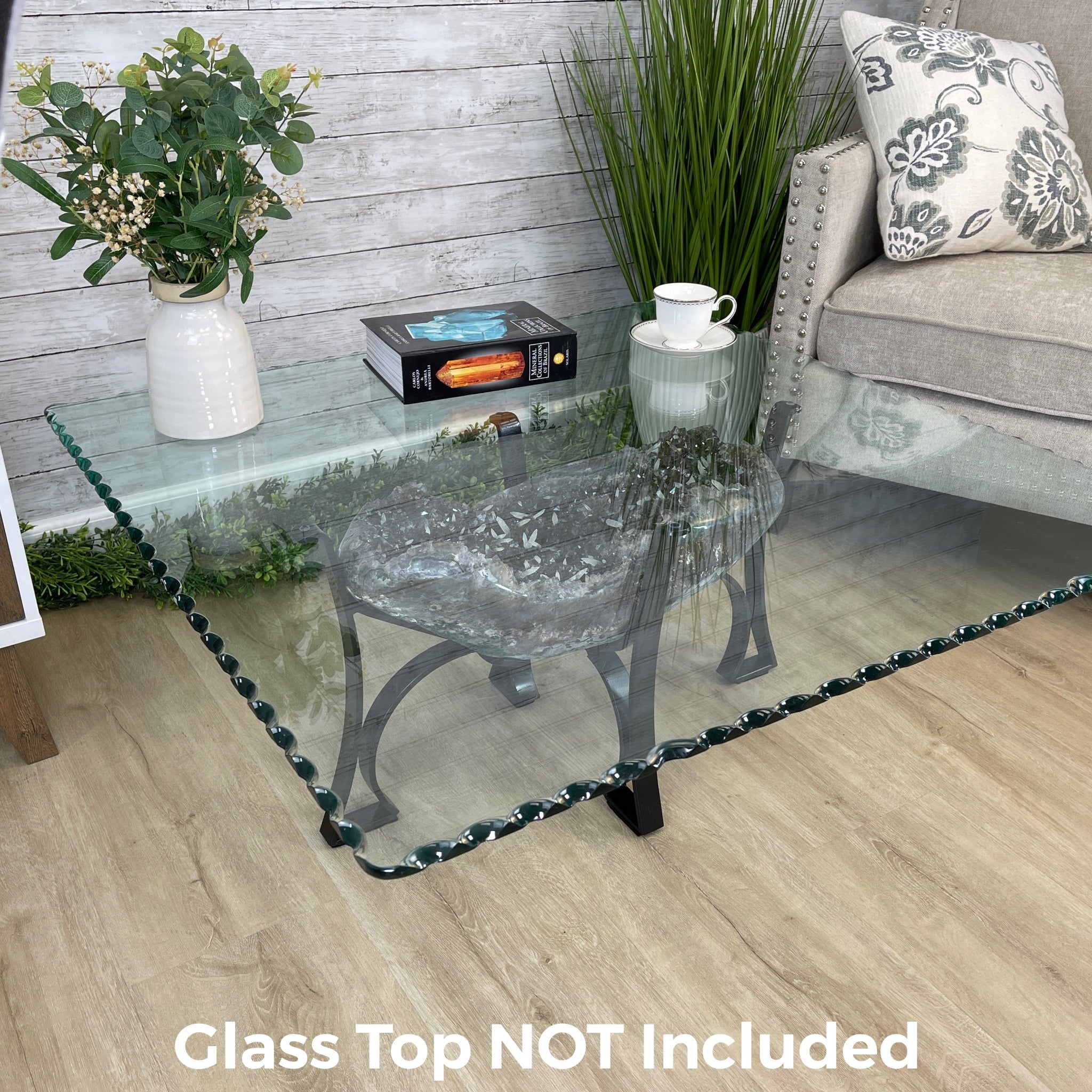 Extra Quality Brazilian Amethyst Geode Coffee Table, 84.1 lbs & 15.5" tall #1385-0079 by Brazil Gems - Brazil GemsBrazil GemsExtra Quality Brazilian Amethyst Geode Coffee Table, 84.1 lbs & 15.5" tall #1385-0079 by Brazil GemsTables: Coffee1385-0079