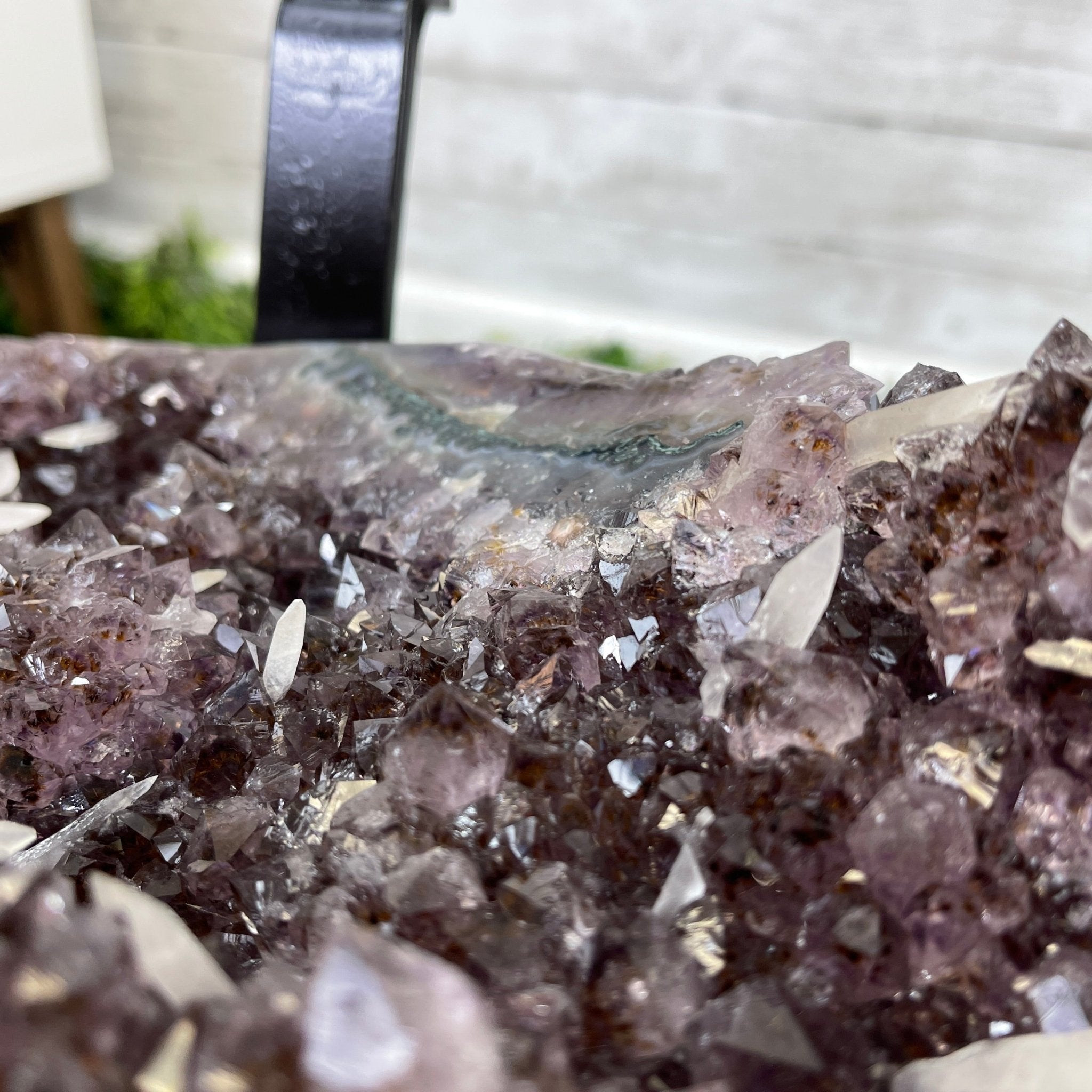 Extra Quality Brazilian Amethyst Geode Coffee Table, 84.1 lbs & 15.5" tall #1385-0079 by Brazil Gems - Brazil GemsBrazil GemsExtra Quality Brazilian Amethyst Geode Coffee Table, 84.1 lbs & 15.5" tall #1385-0079 by Brazil GemsTables: Coffee1385-0079