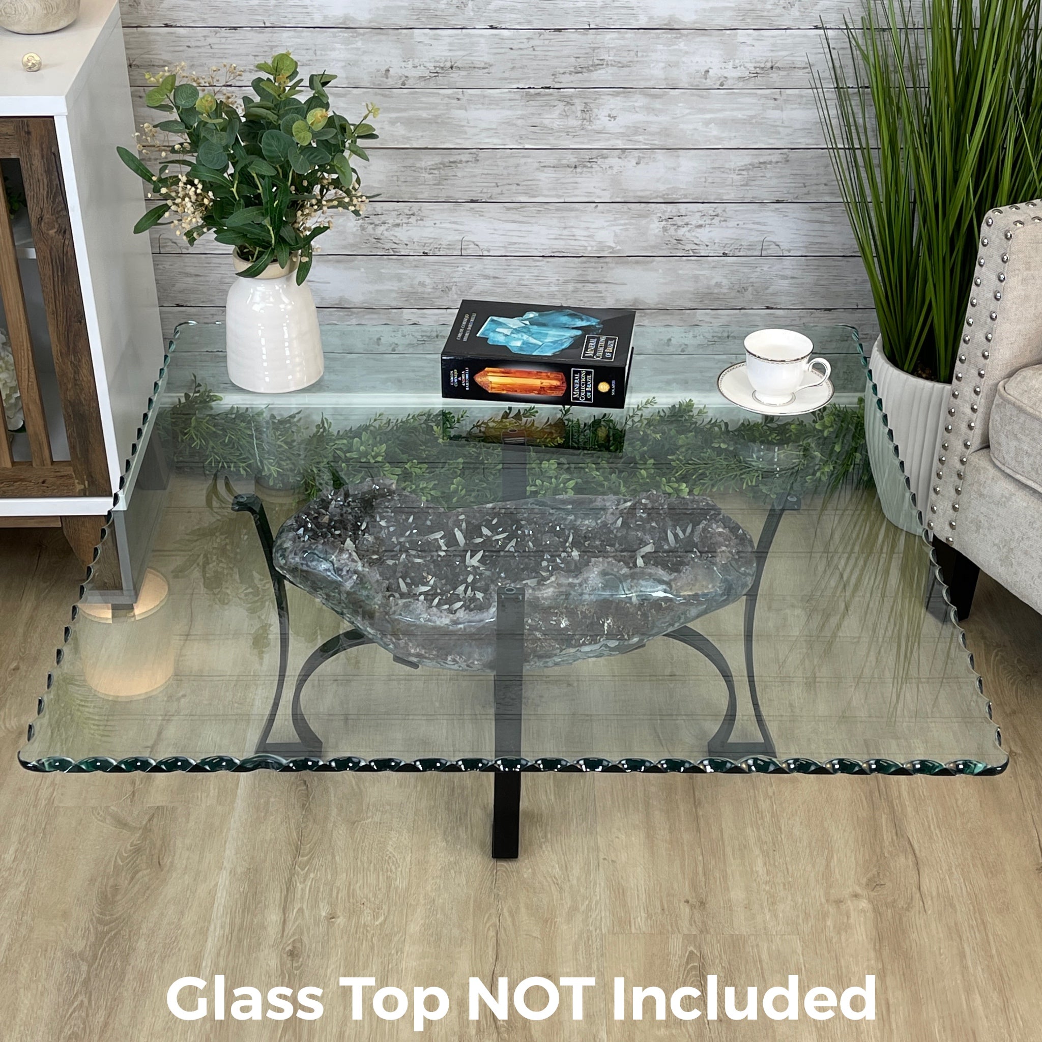 Extra Quality Brazilian Amethyst Geode Coffee Table, 84.1 lbs & 15.5" tall #1385-0079 by Brazil Gems - Brazil GemsBrazil GemsExtra Quality Brazilian Amethyst Geode Coffee Table, 84.1 lbs & 15.5" tall #1385-0079 by Brazil GemsTables: Coffee1385-0079