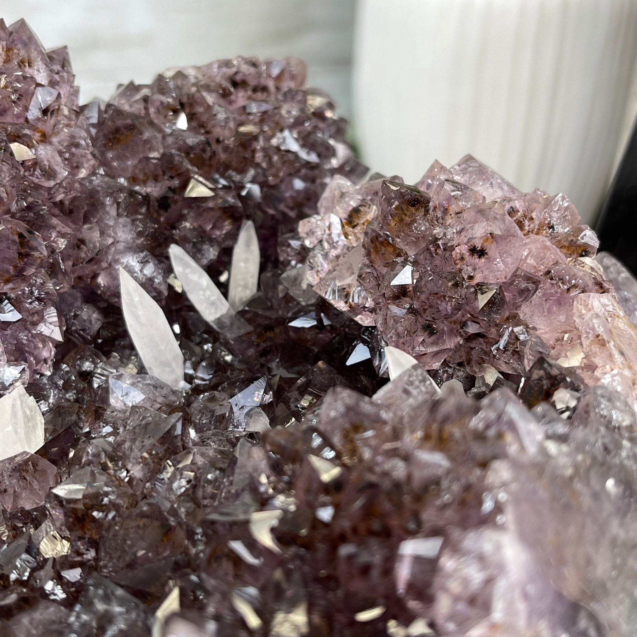 Extra Quality Brazilian Amethyst Geode Coffee Table, 84.1 lbs & 15.5" tall #1385-0079 by Brazil Gems - Brazil GemsBrazil GemsExtra Quality Brazilian Amethyst Geode Coffee Table, 84.1 lbs & 15.5" tall #1385-0079 by Brazil GemsTables: Coffee1385-0079