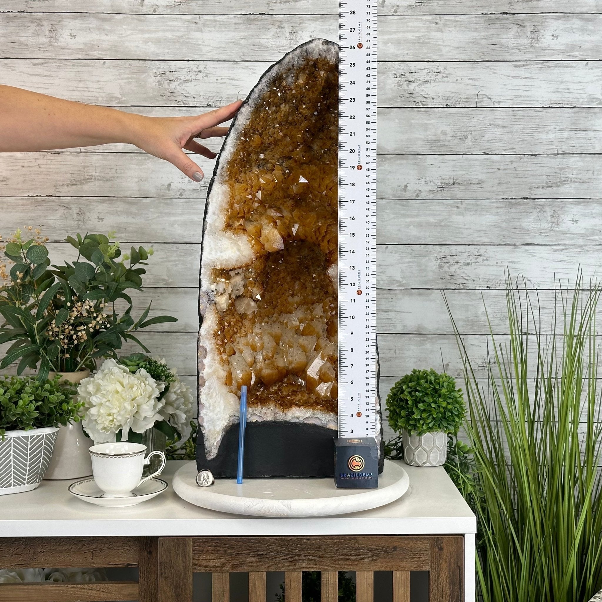 Extra Quality Citrine Cathedral, 103.9 lbs & 26.5" Tall #5603-0309 by Brazil Gems® - Brazil GemsBrazil GemsExtra Quality Citrine Cathedral, 103.9 lbs & 26.5" Tall #5603-0309 by Brazil Gems®Cathedrals5603-0309