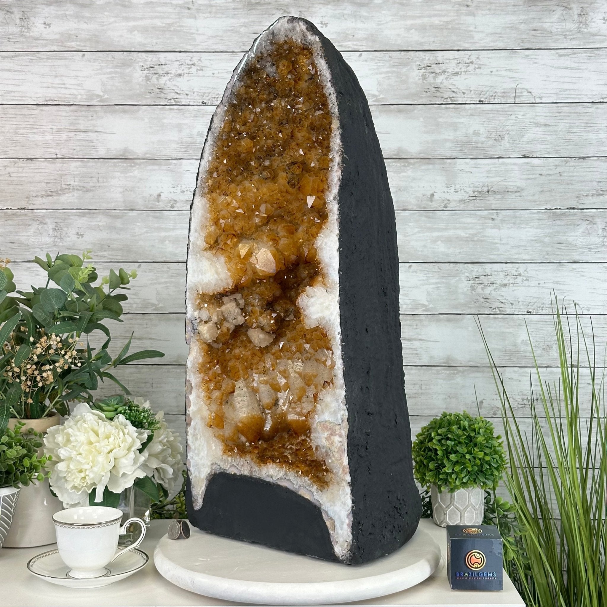 Extra Quality Citrine Cathedral, 103.9 lbs & 26.5" Tall #5603-0309 by Brazil Gems® - Brazil GemsBrazil GemsExtra Quality Citrine Cathedral, 103.9 lbs & 26.5" Tall #5603-0309 by Brazil Gems®Cathedrals5603-0309